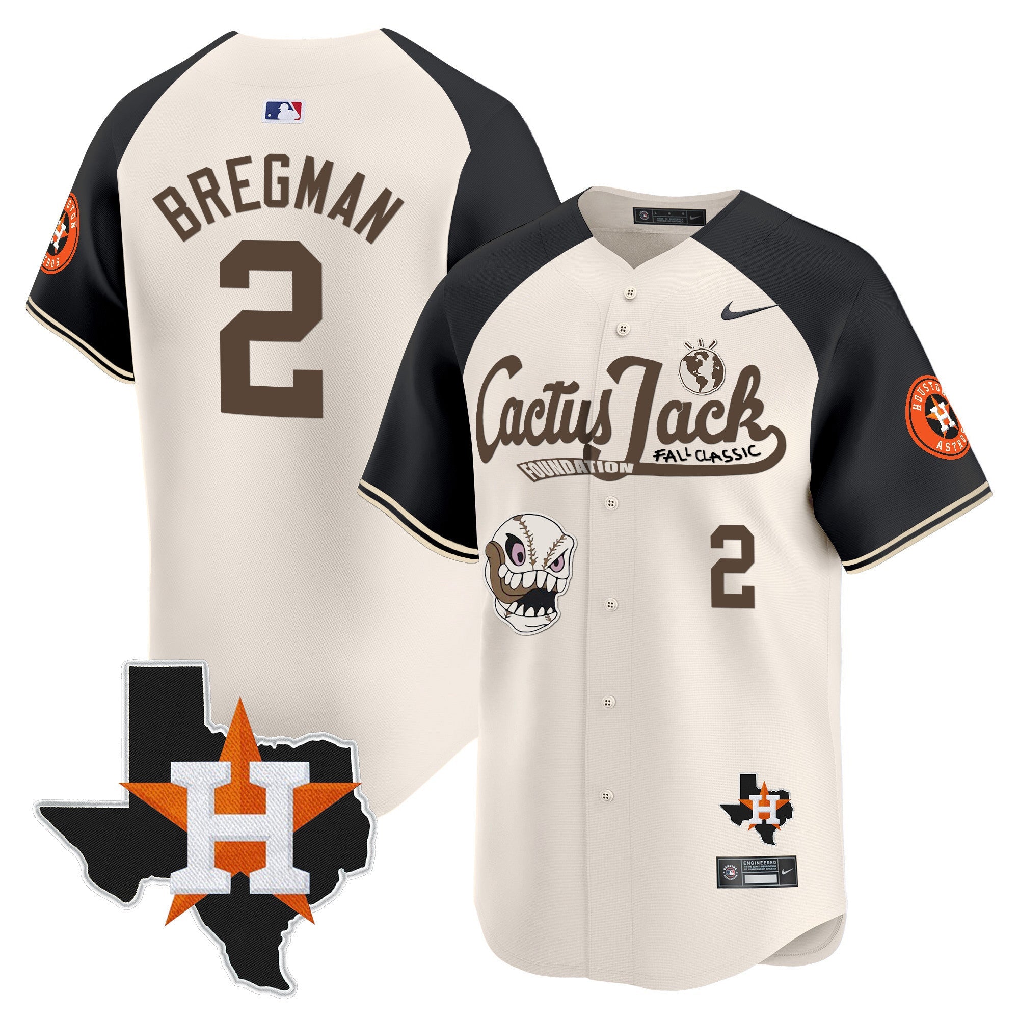 Men’s Houston Cactus Jack Patch Vapor Premier Limited Jersey V8 – Stitched