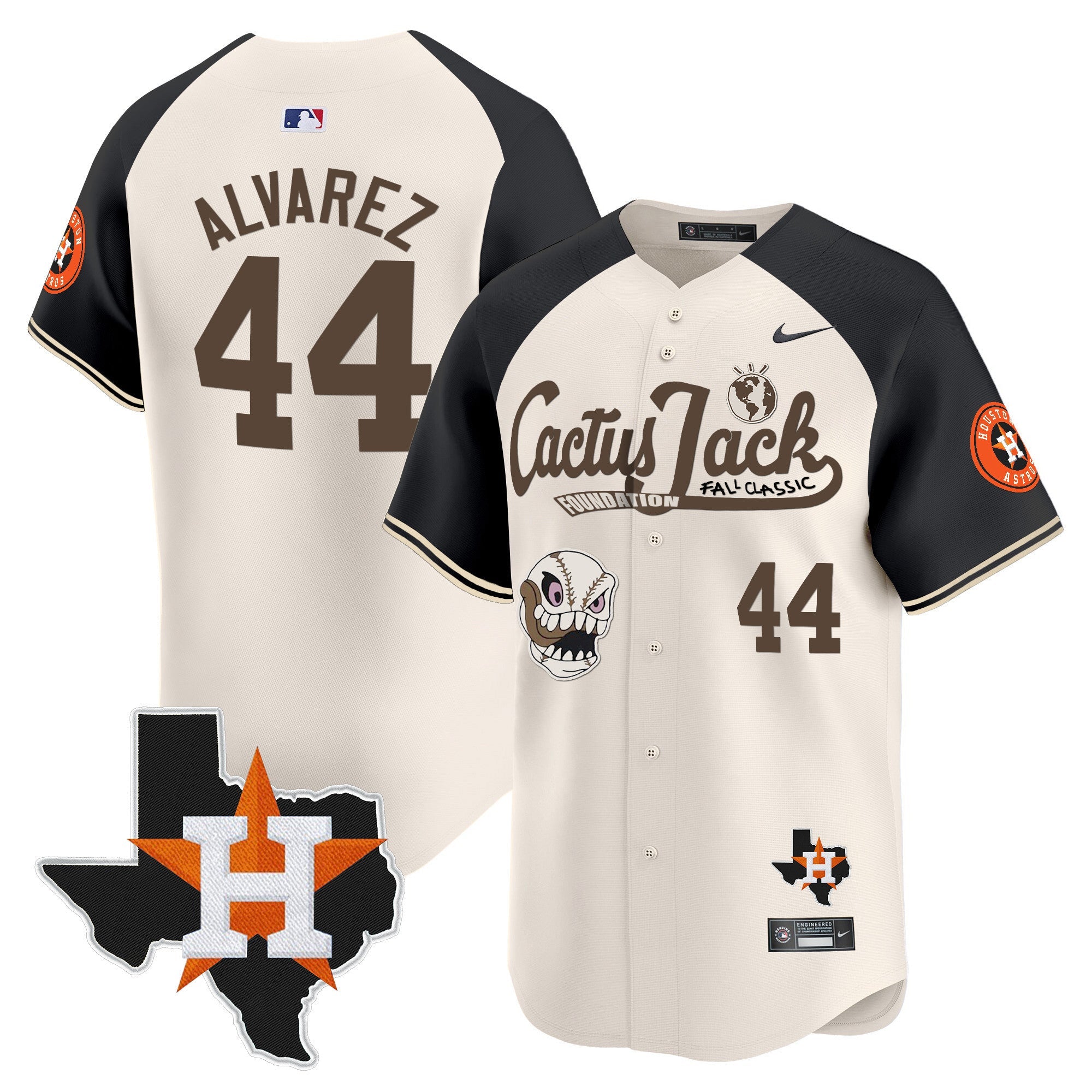 Men’s Houston Cactus Jack Patch Vapor Premier Limited Jersey V8 – Stitched