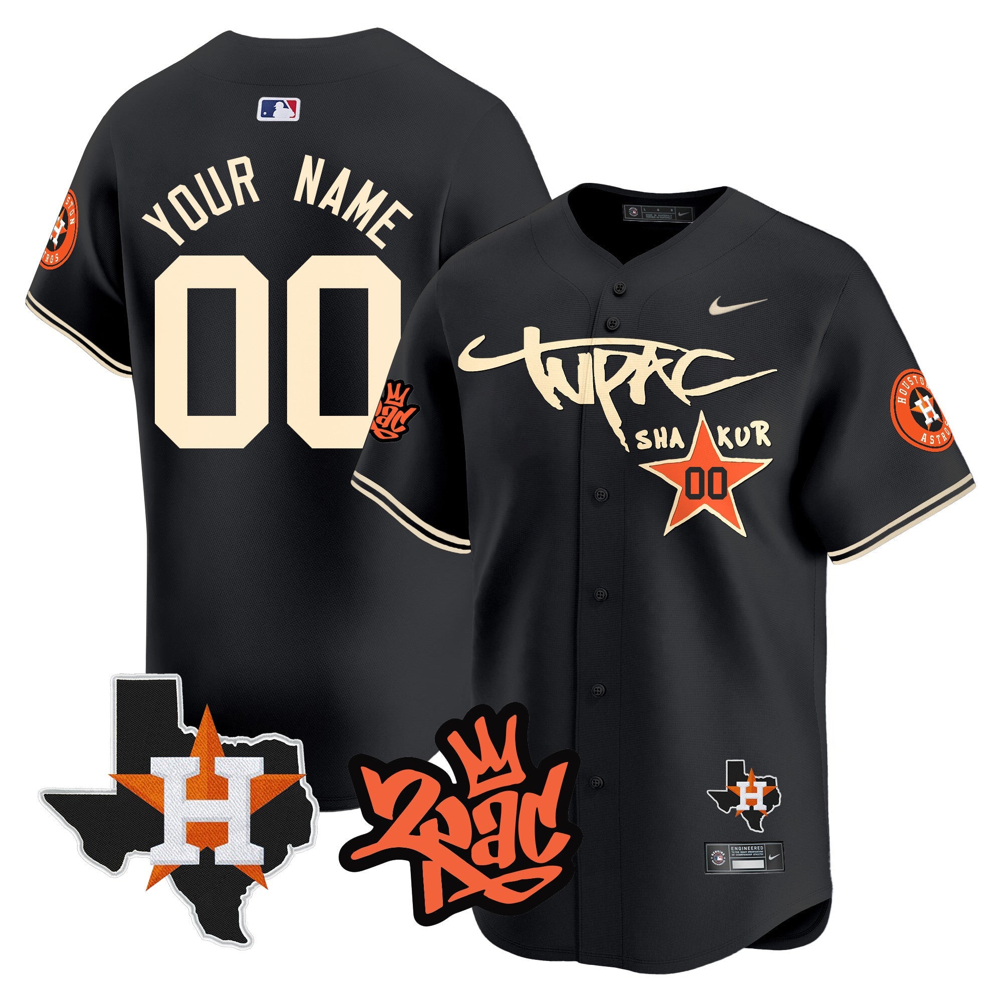 Tupac Shakur Vapor Premier Limited Custom Jersey