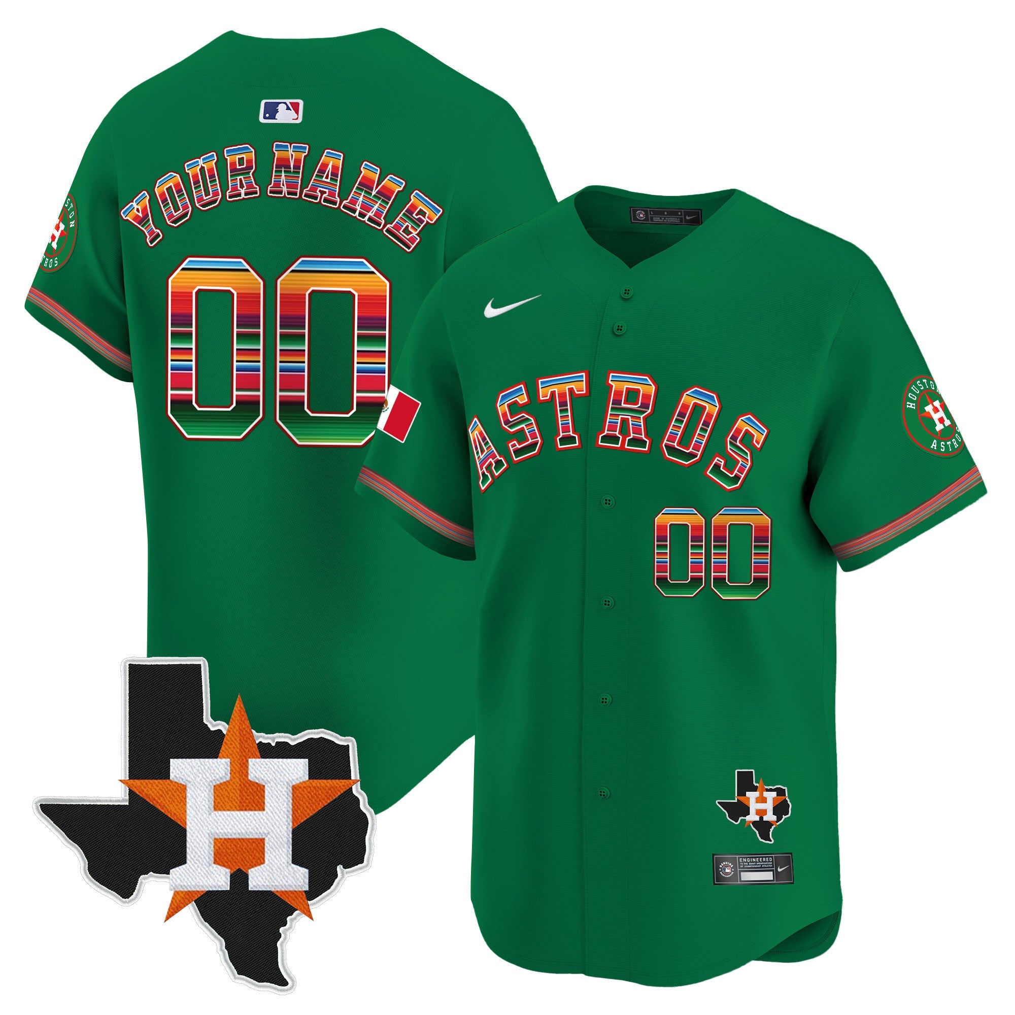 Mexico Texas Patch Vapor Premier Limited Custom Jersey