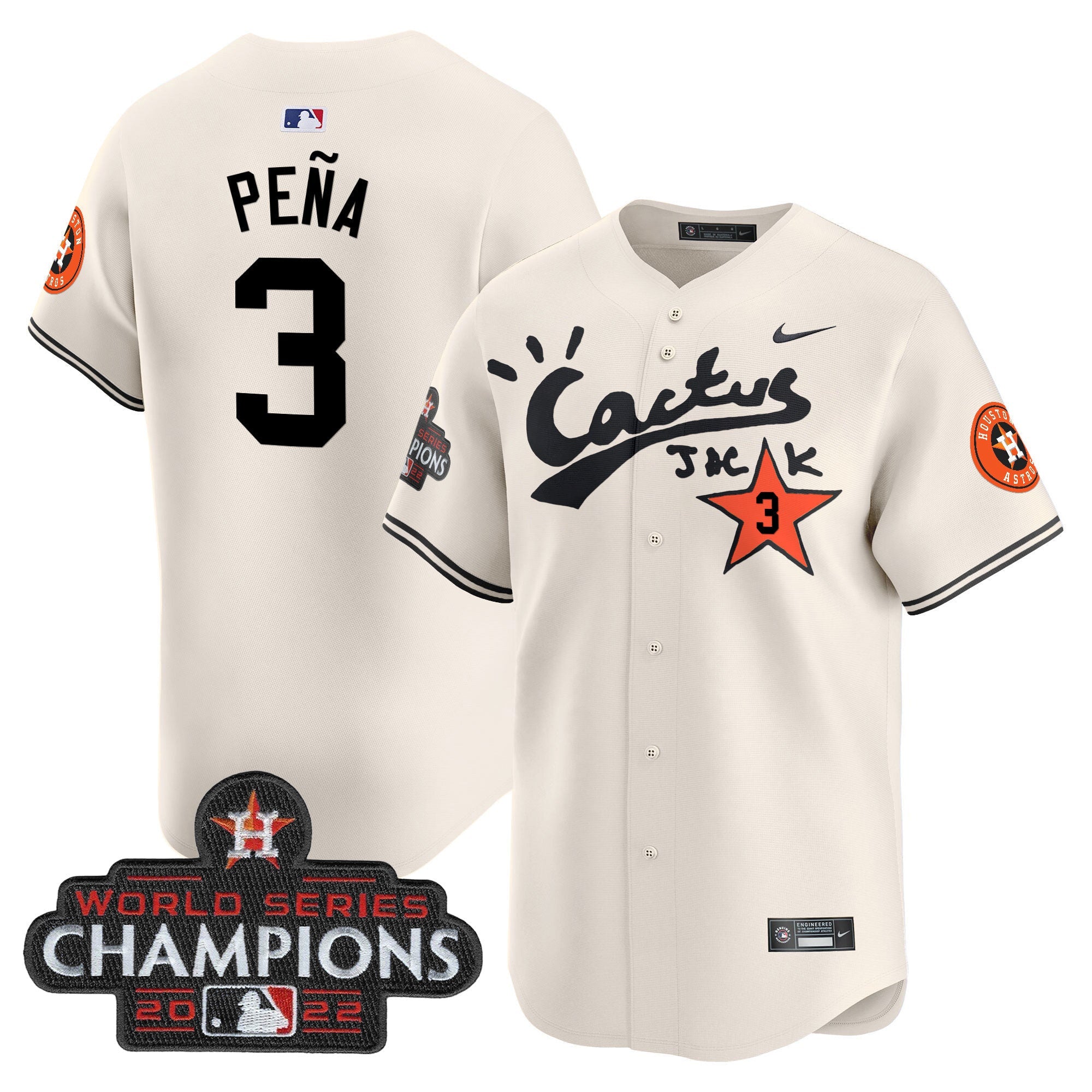 Men’s Houston Cactus Jack Champions Patch Vapor Premier Limited Jersey