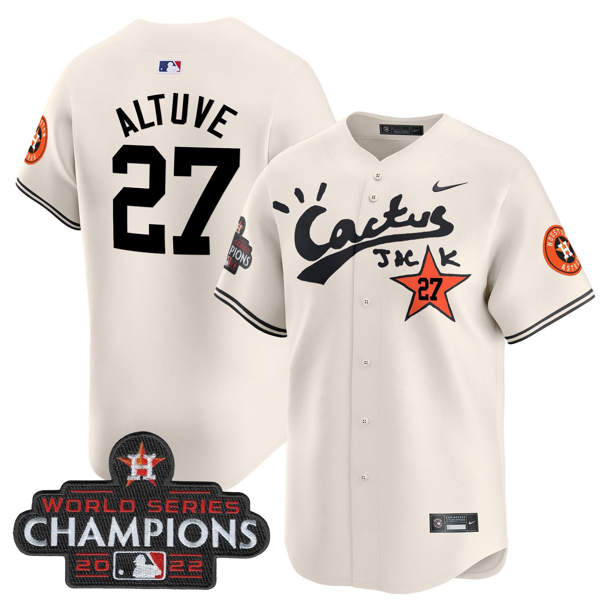 Men’s Houston Cactus Jack Champions Patch Vapor Premier Limited Jersey