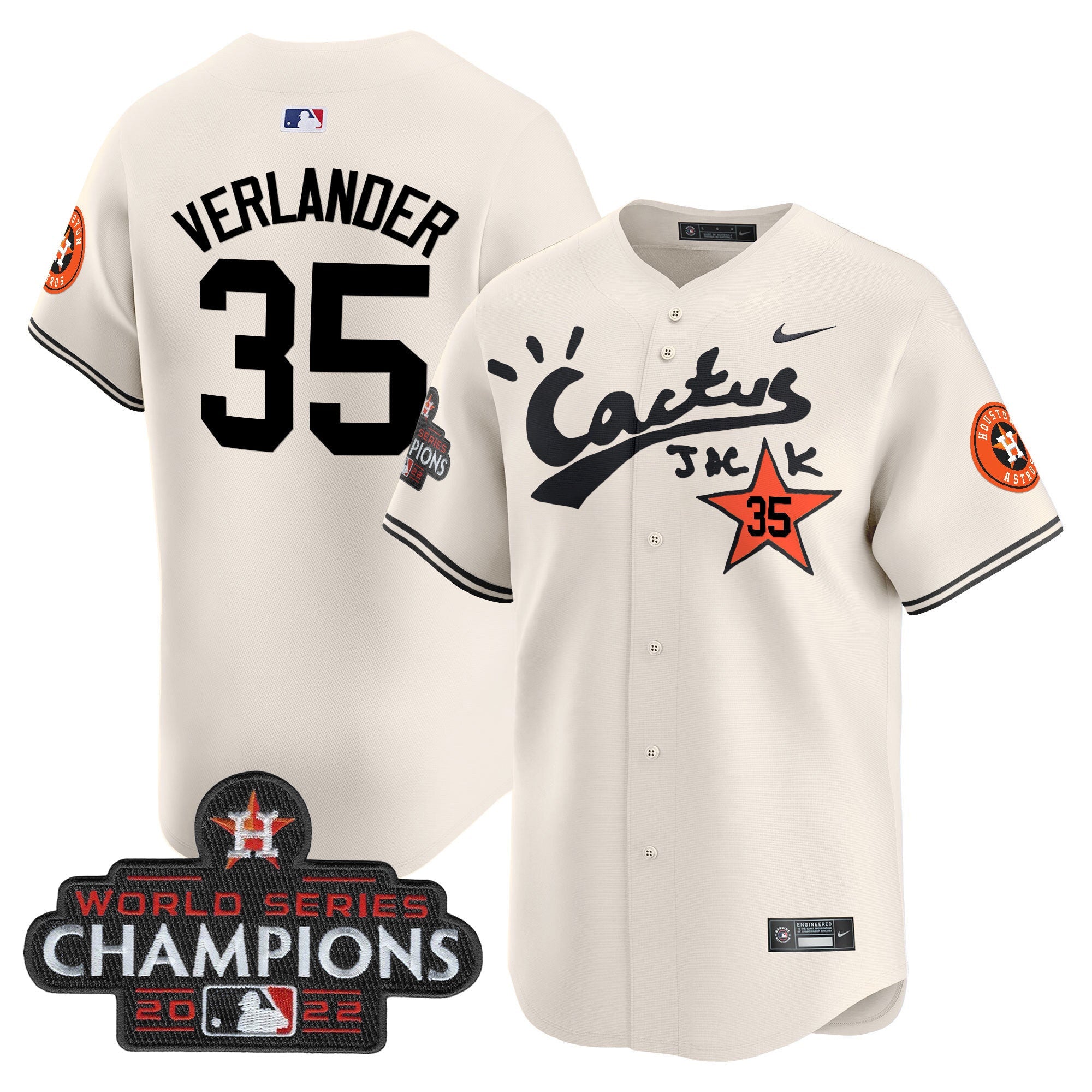 Men’s Houston Cactus Jack Champions Patch Vapor Premier Limited Jersey