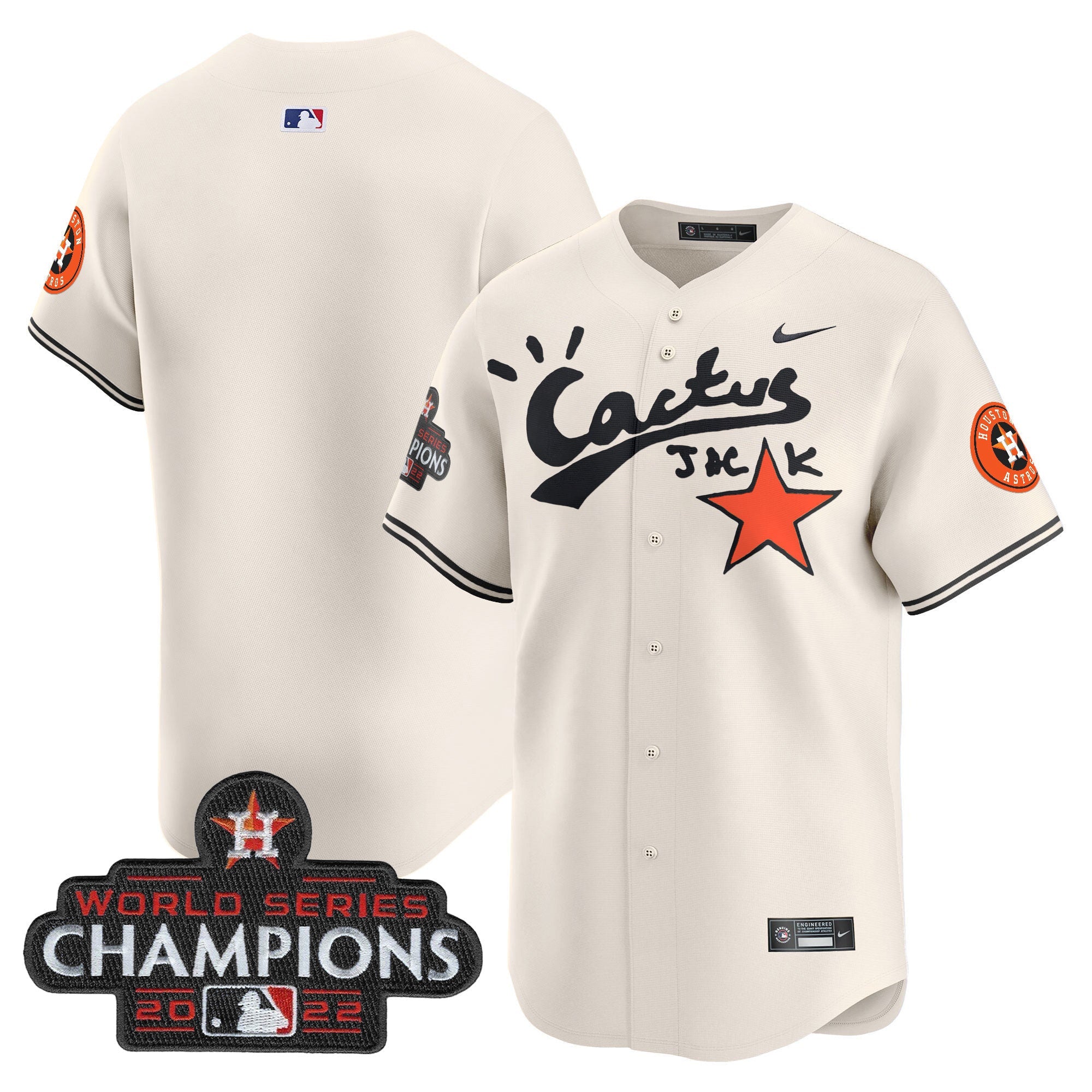 Men’s Houston Cactus Jack Champions Patch Vapor Premier Limited Jersey