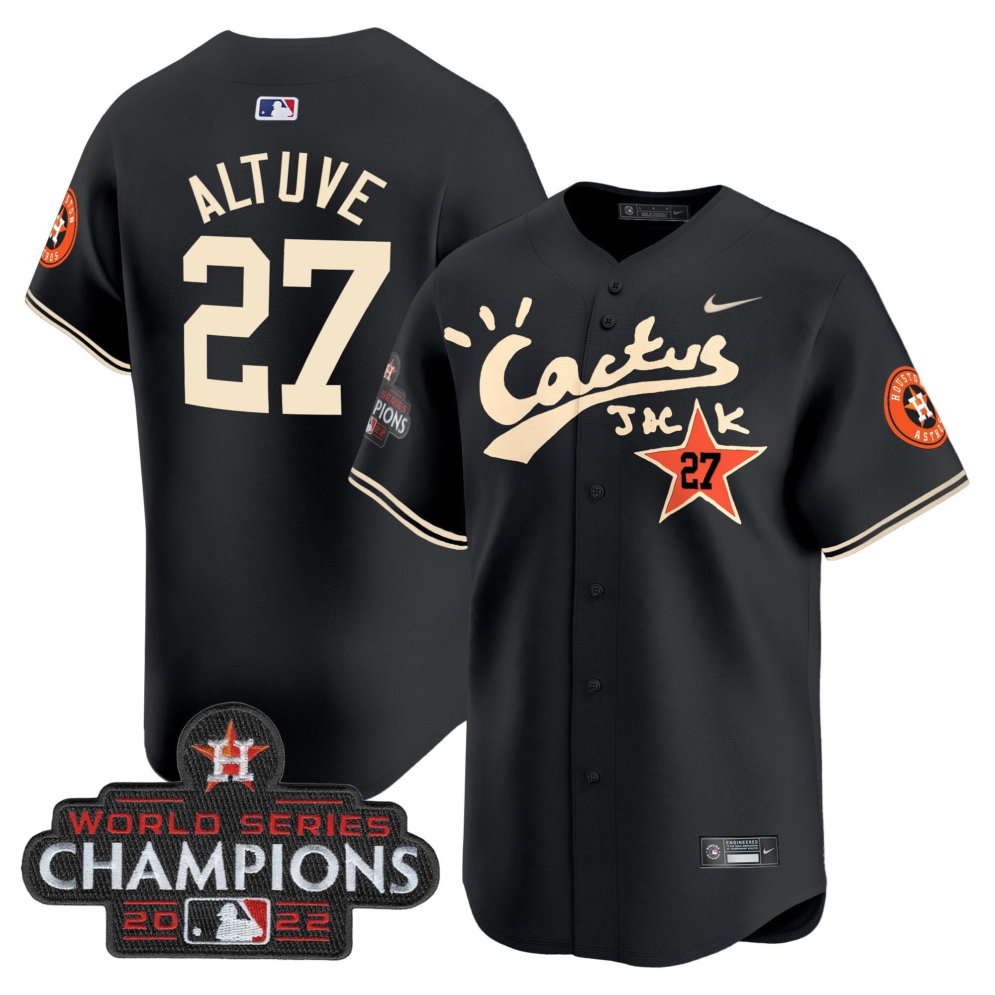 Men’s Houston Cactus Jack Champions Patch Vapor Premier Limited Jersey
