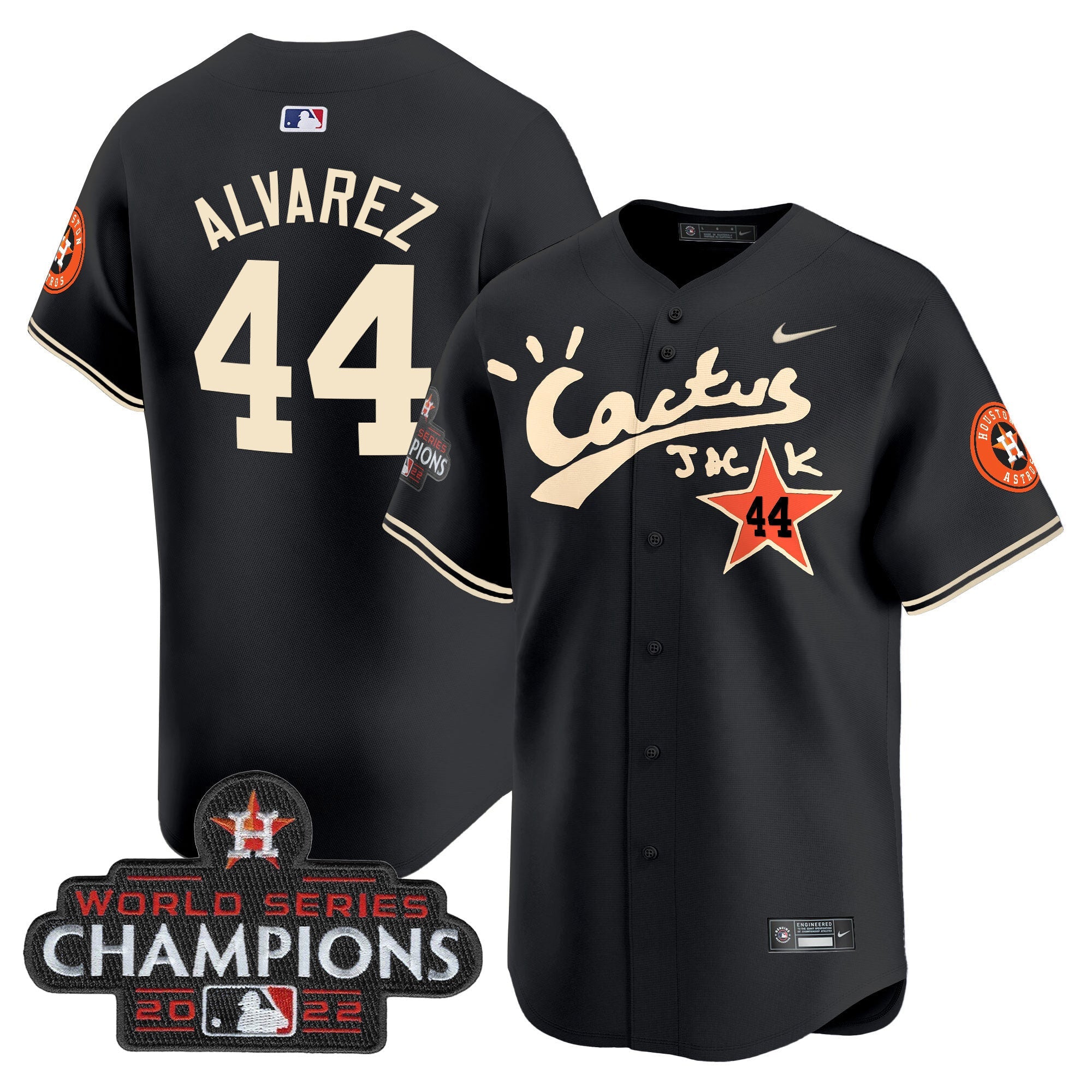 Men’s Houston Cactus Jack Champions Patch Vapor Premier Limited Jersey