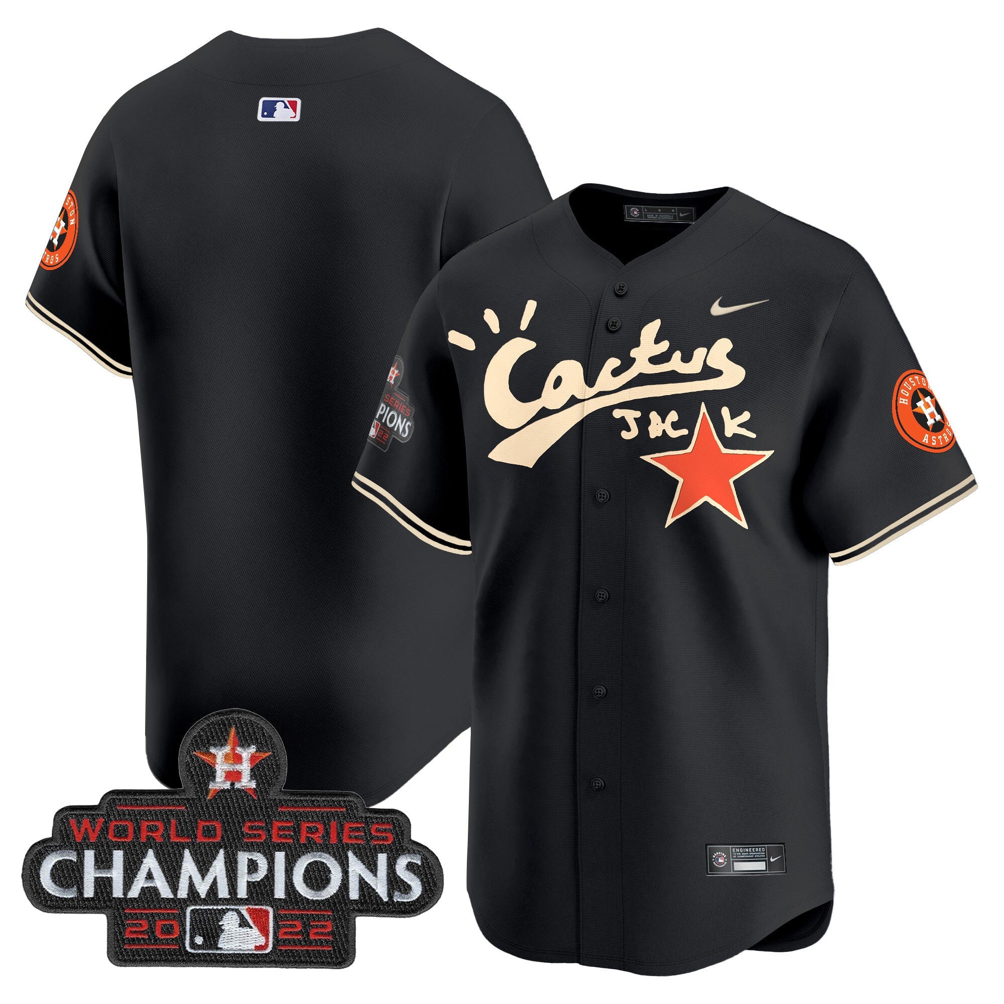 Men’s Houston Cactus Jack Champions Patch Vapor Premier Limited Jersey