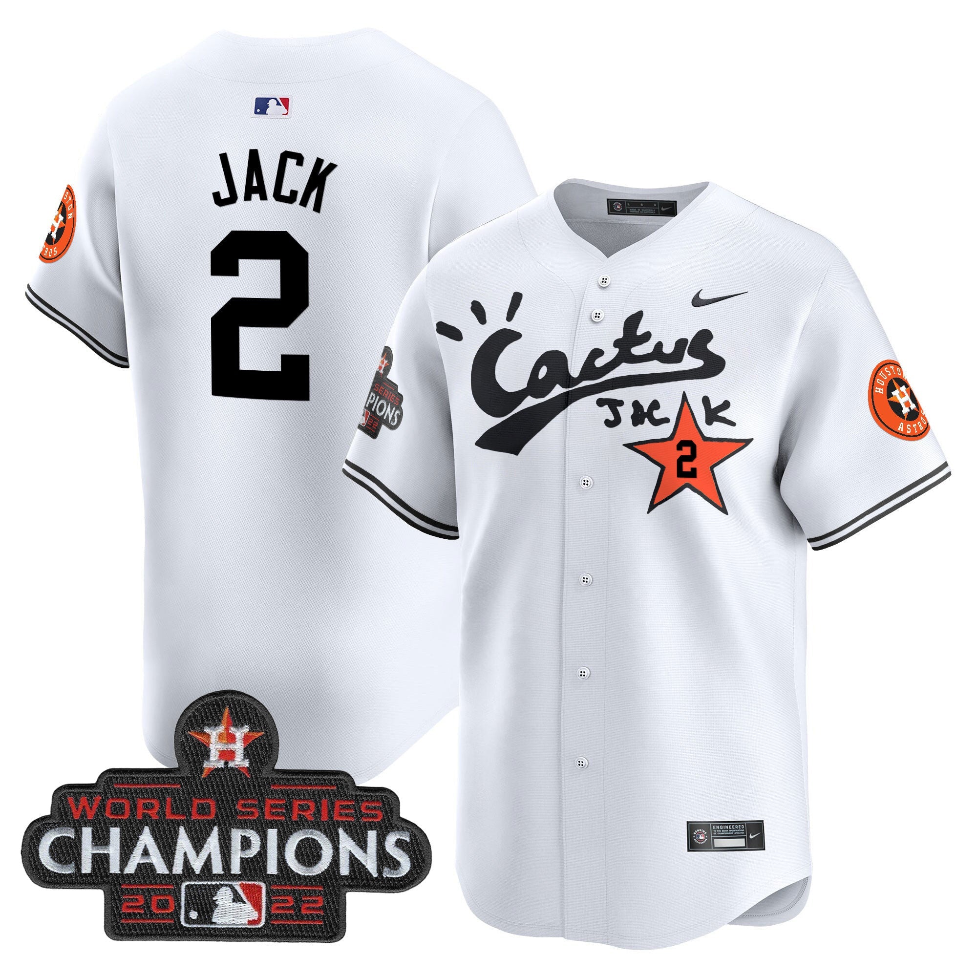 Men’s Houston Cactus Jack Champions Patch Vapor Premier Limited Jersey