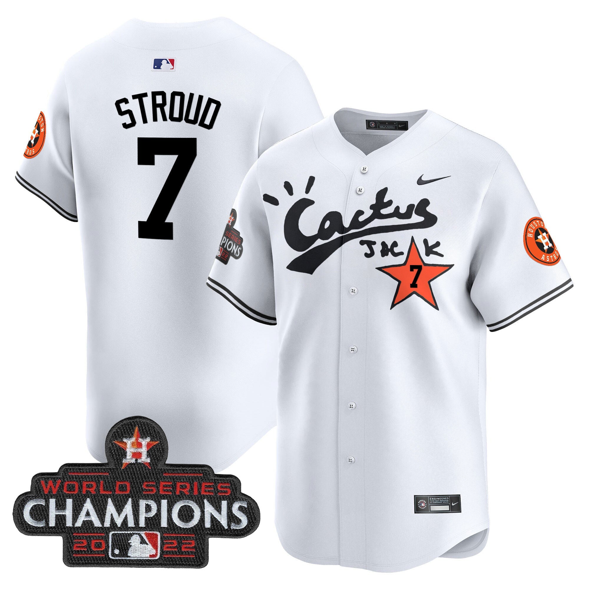 Men’s Houston Cactus Jack Champions Patch Vapor Premier Limited Jersey