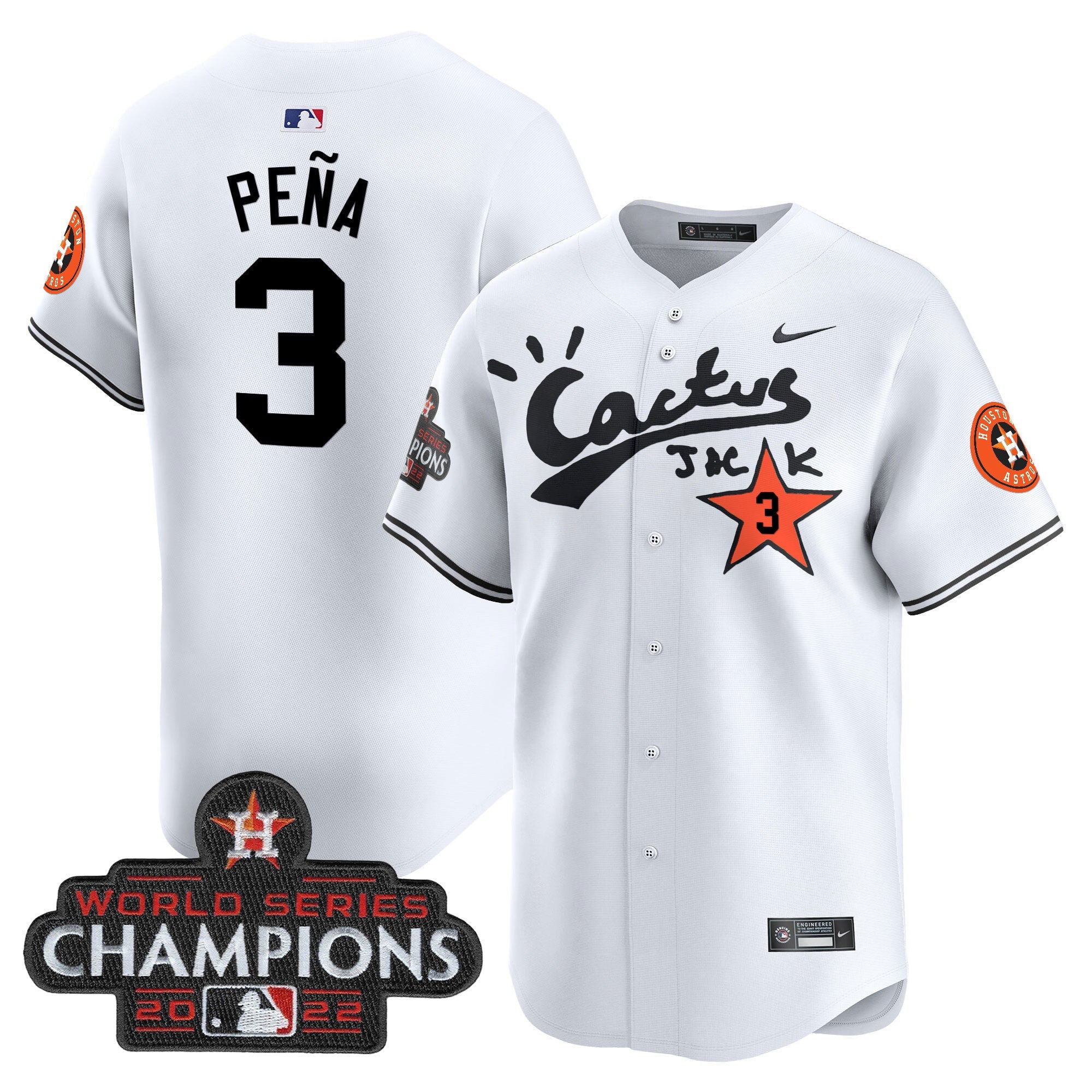 Men’s Houston Cactus Jack Champions Patch Vapor Premier Limited Jersey
