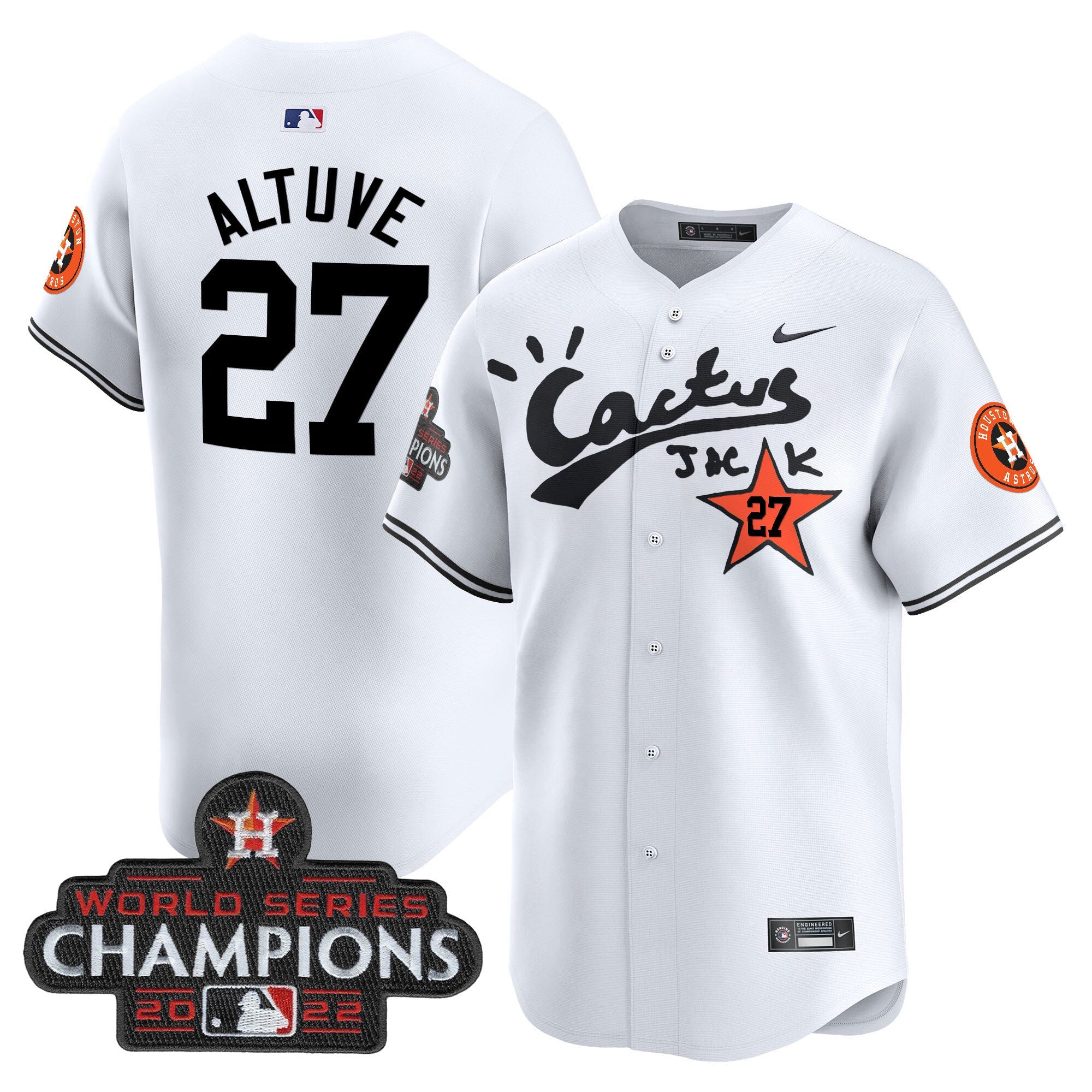 Men’s Houston Cactus Jack Champions Patch Vapor Premier Limited Jersey