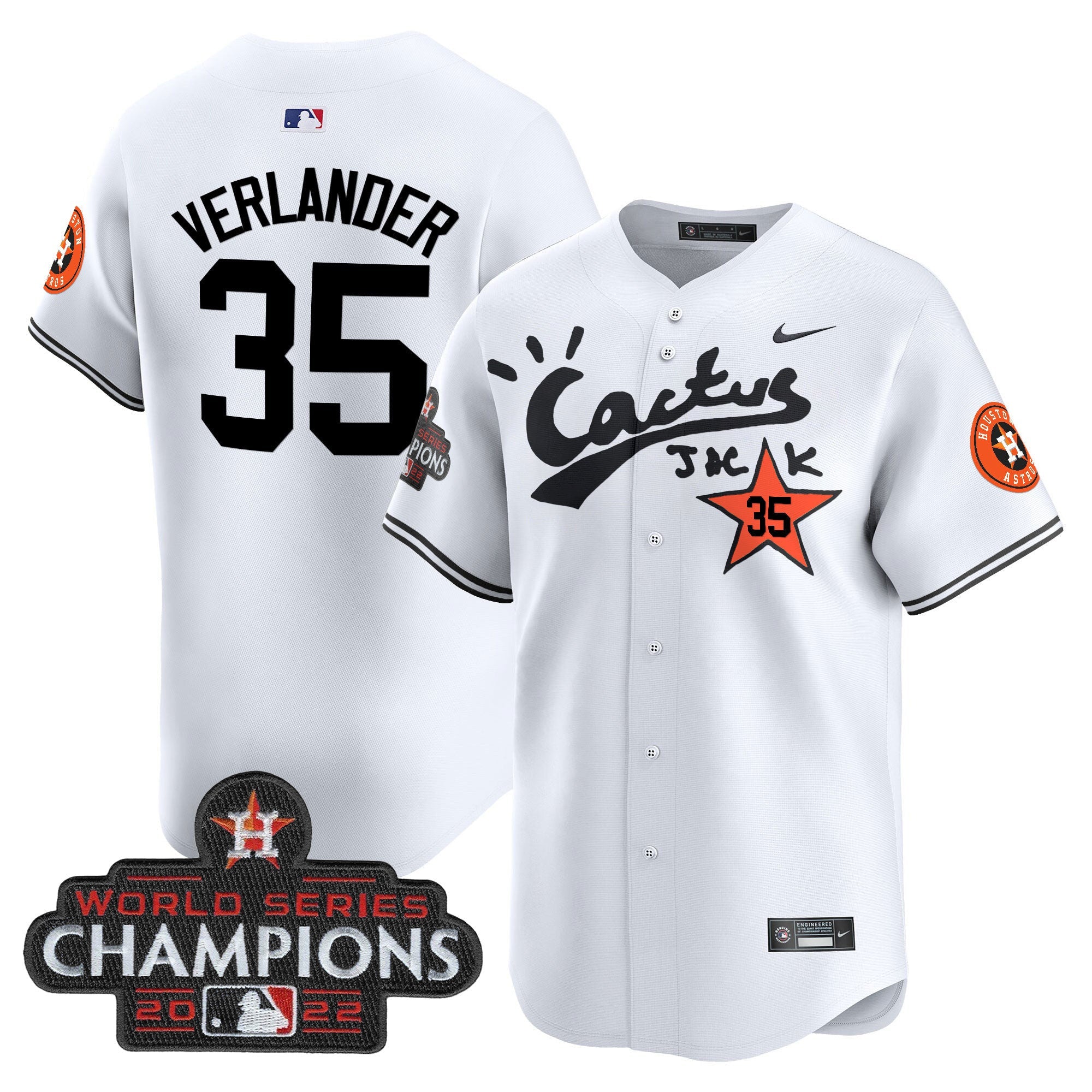 Men’s Houston Cactus Jack Champions Patch Vapor Premier Limited Jersey