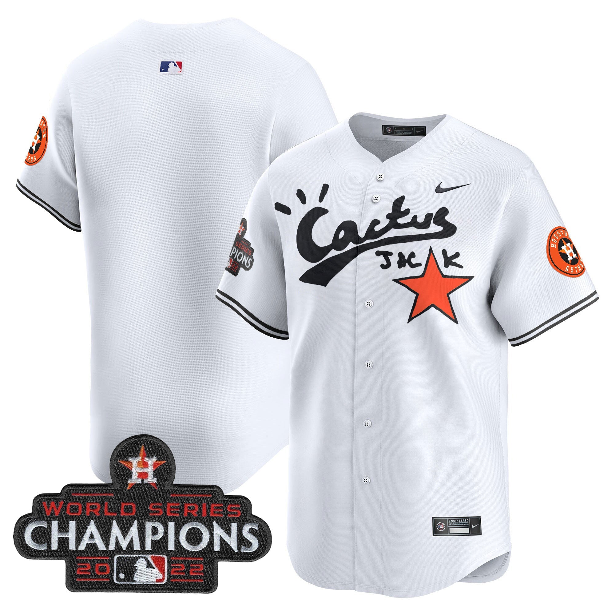 Men’s Houston Cactus Jack Champions Patch Vapor Premier Limited Jersey
