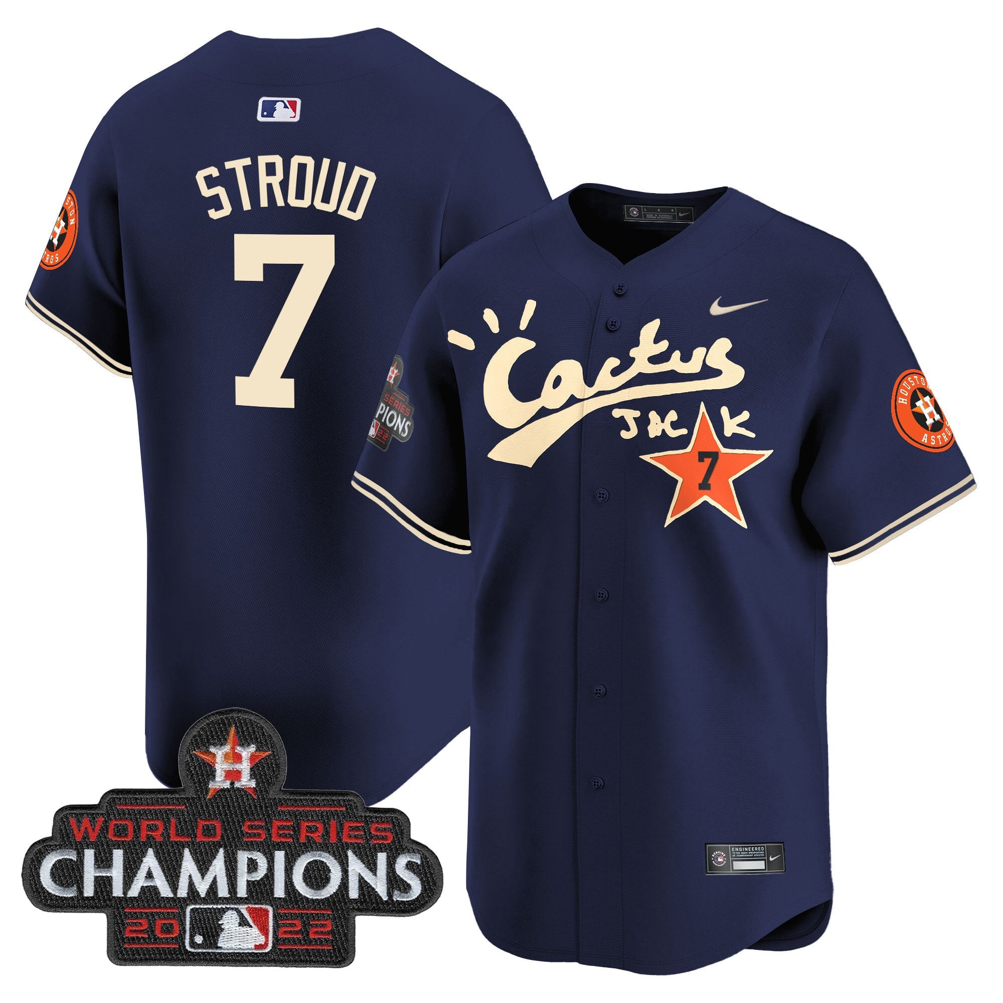 Men’s Houston Cactus Jack Champions Patch Vapor Premier Limited Jersey