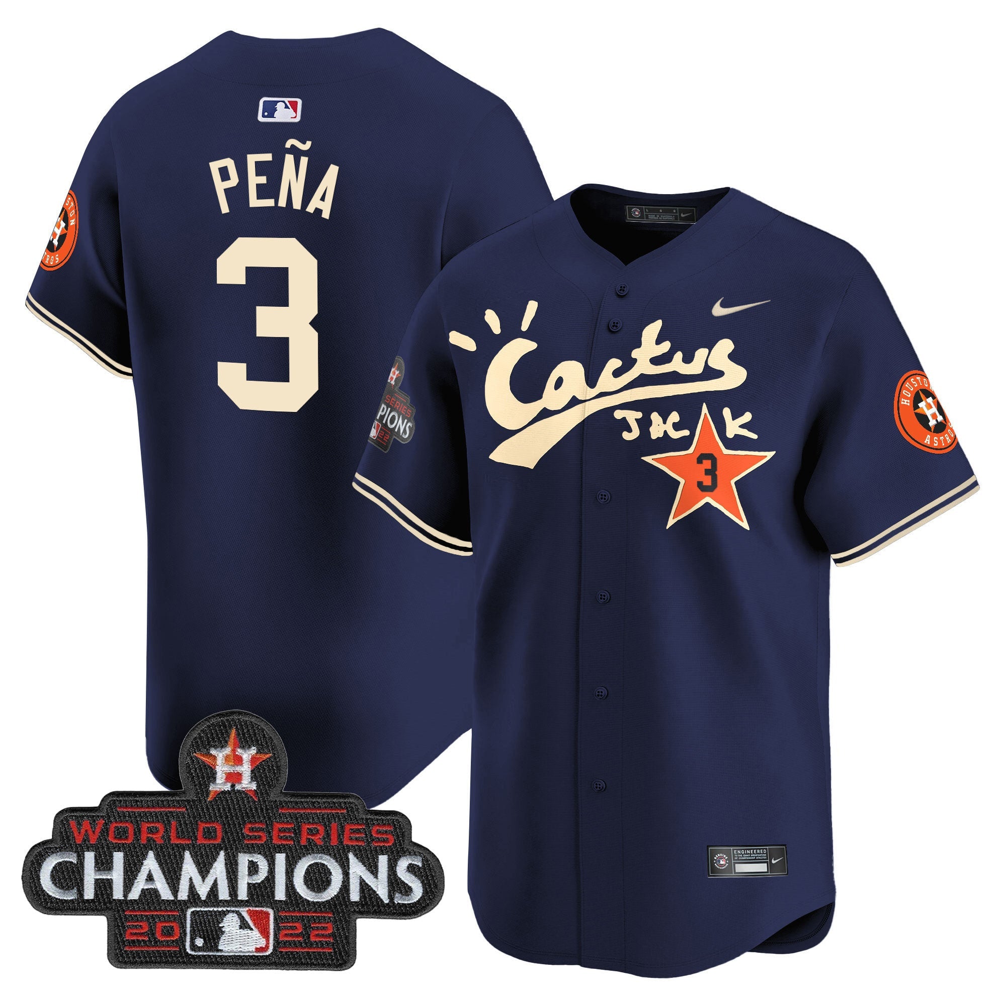 Men’s Houston Cactus Jack Champions Patch Vapor Premier Limited Jersey