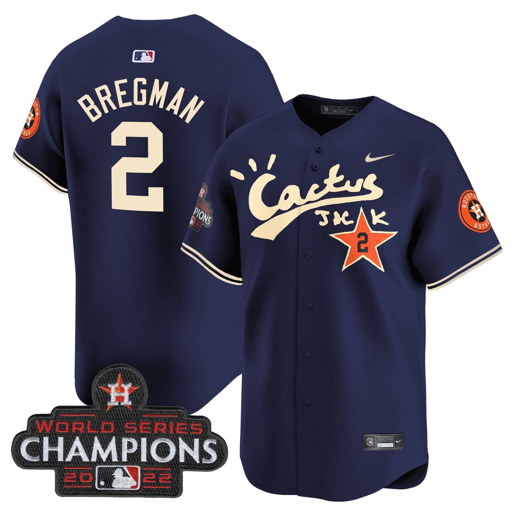 Men’s Houston Cactus Jack Champions Patch Vapor Premier Limited Jersey