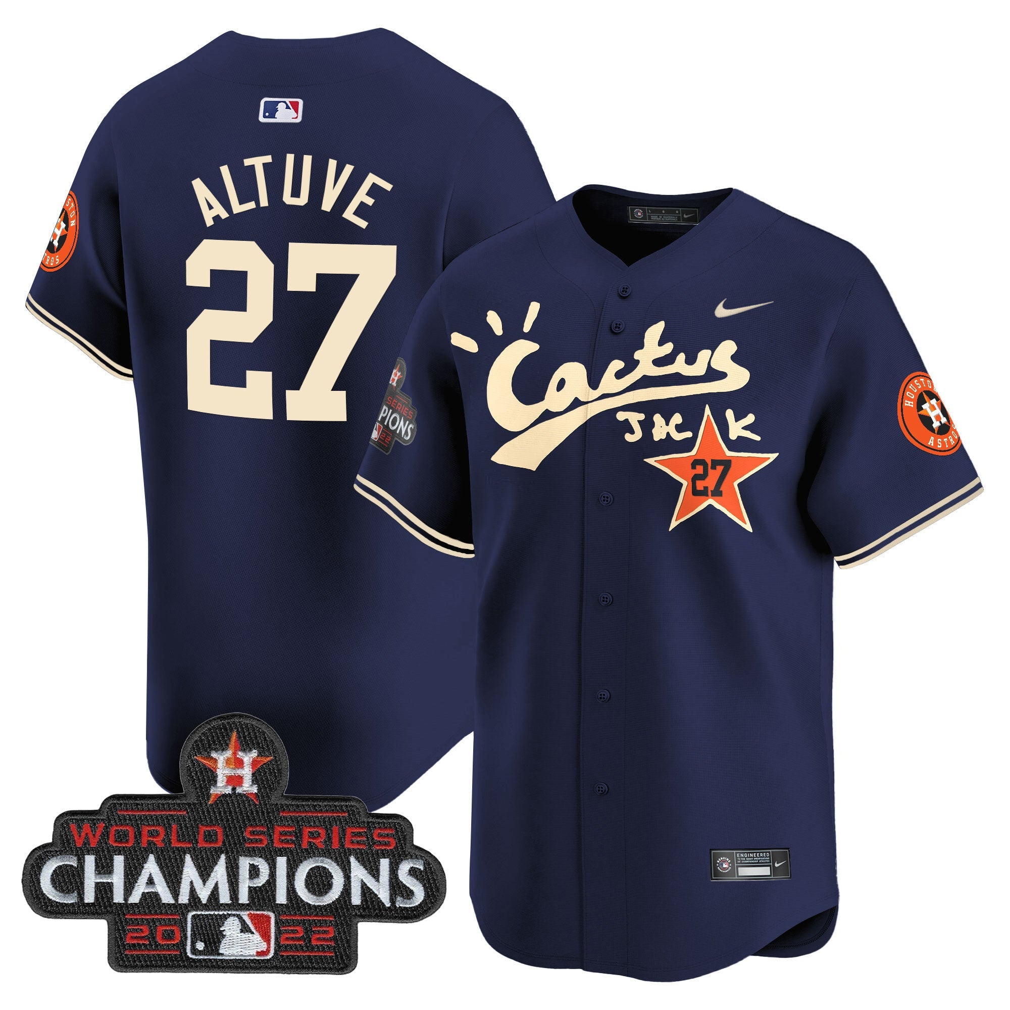 Men’s Houston Cactus Jack Champions Patch Vapor Premier Limited Jersey
