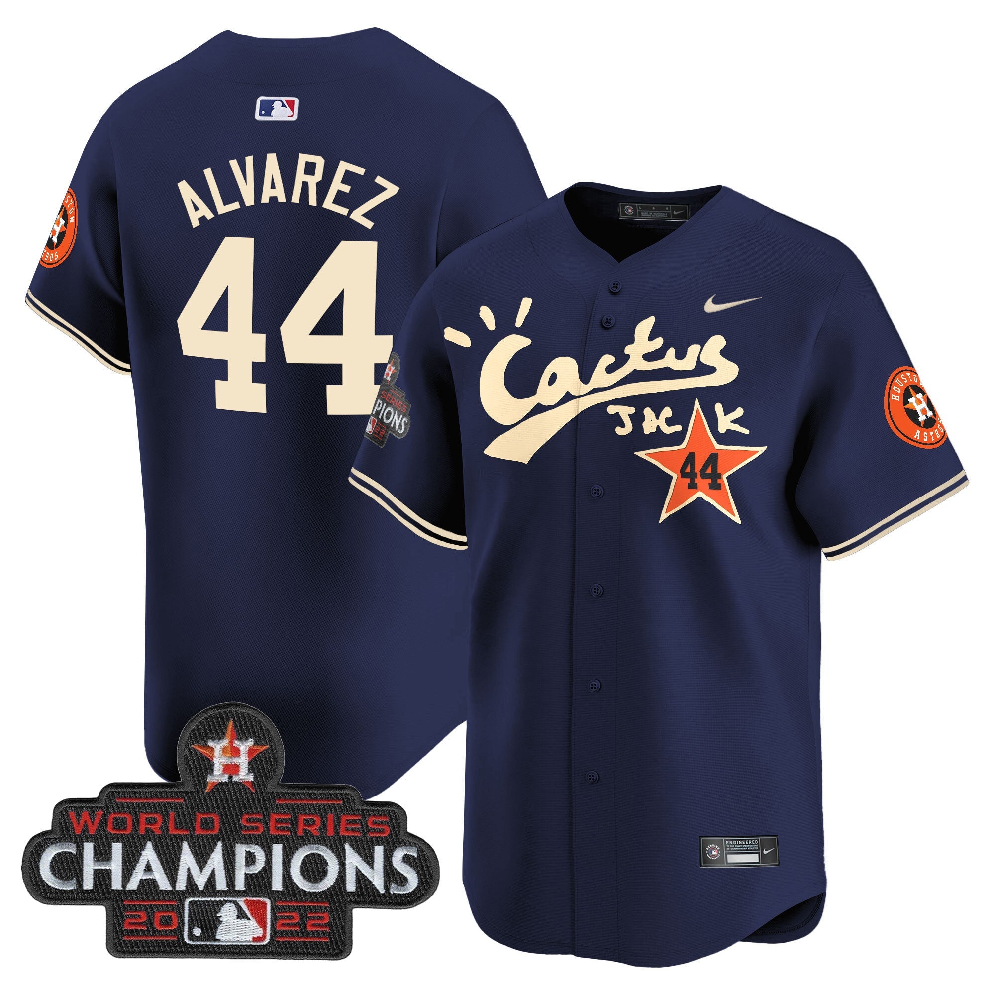 Men’s Houston Cactus Jack Champions Patch Vapor Premier Limited Jersey