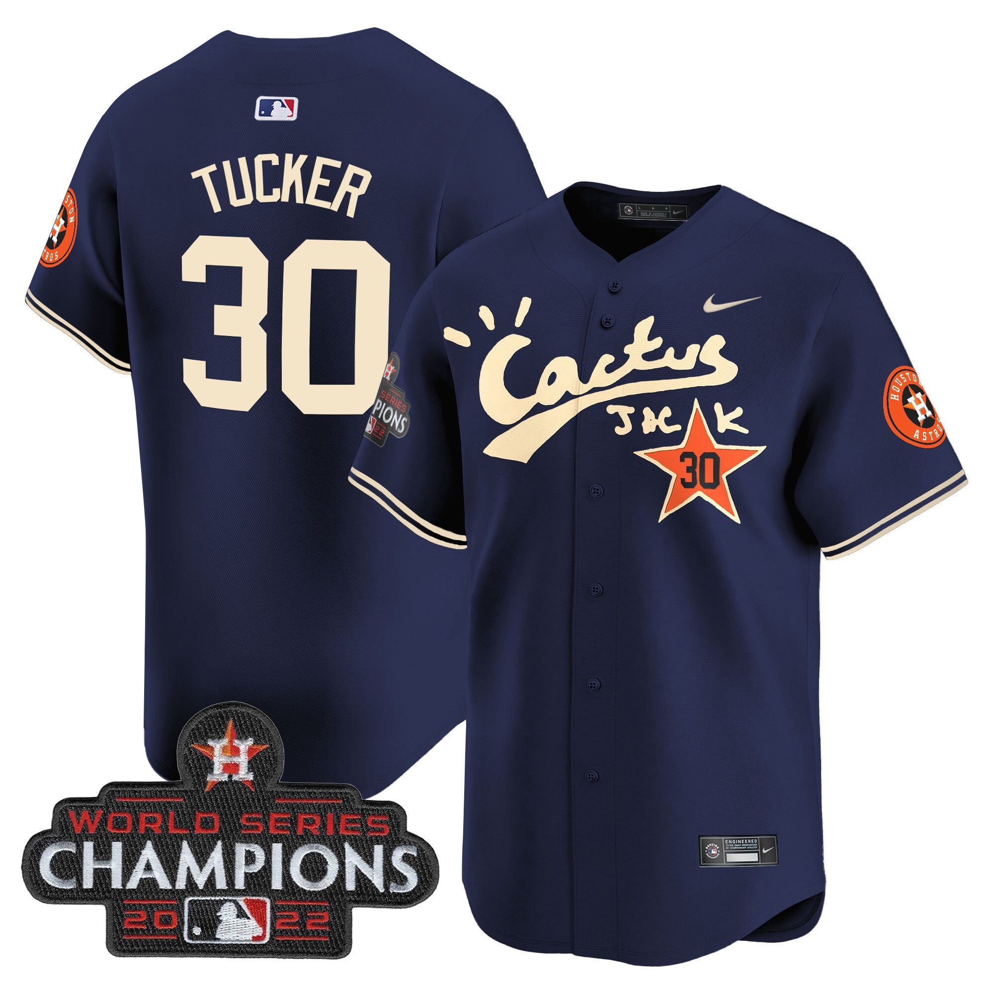 Men’s Houston Cactus Jack Champions Patch Vapor Premier Limited Jersey