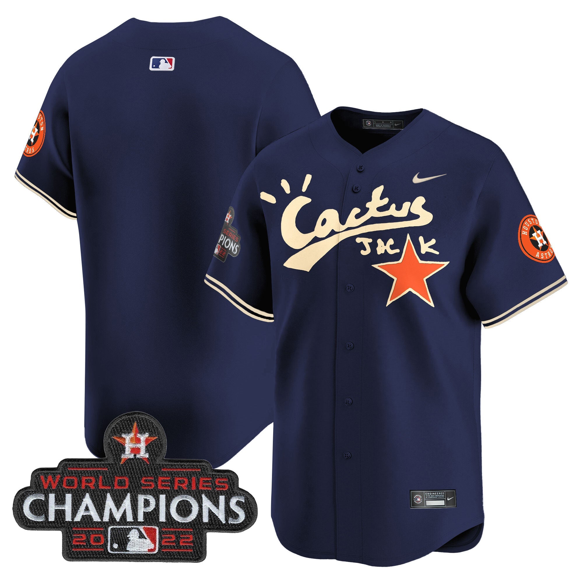 Men’s Houston Cactus Jack Champions Patch Vapor Premier Limited Jersey