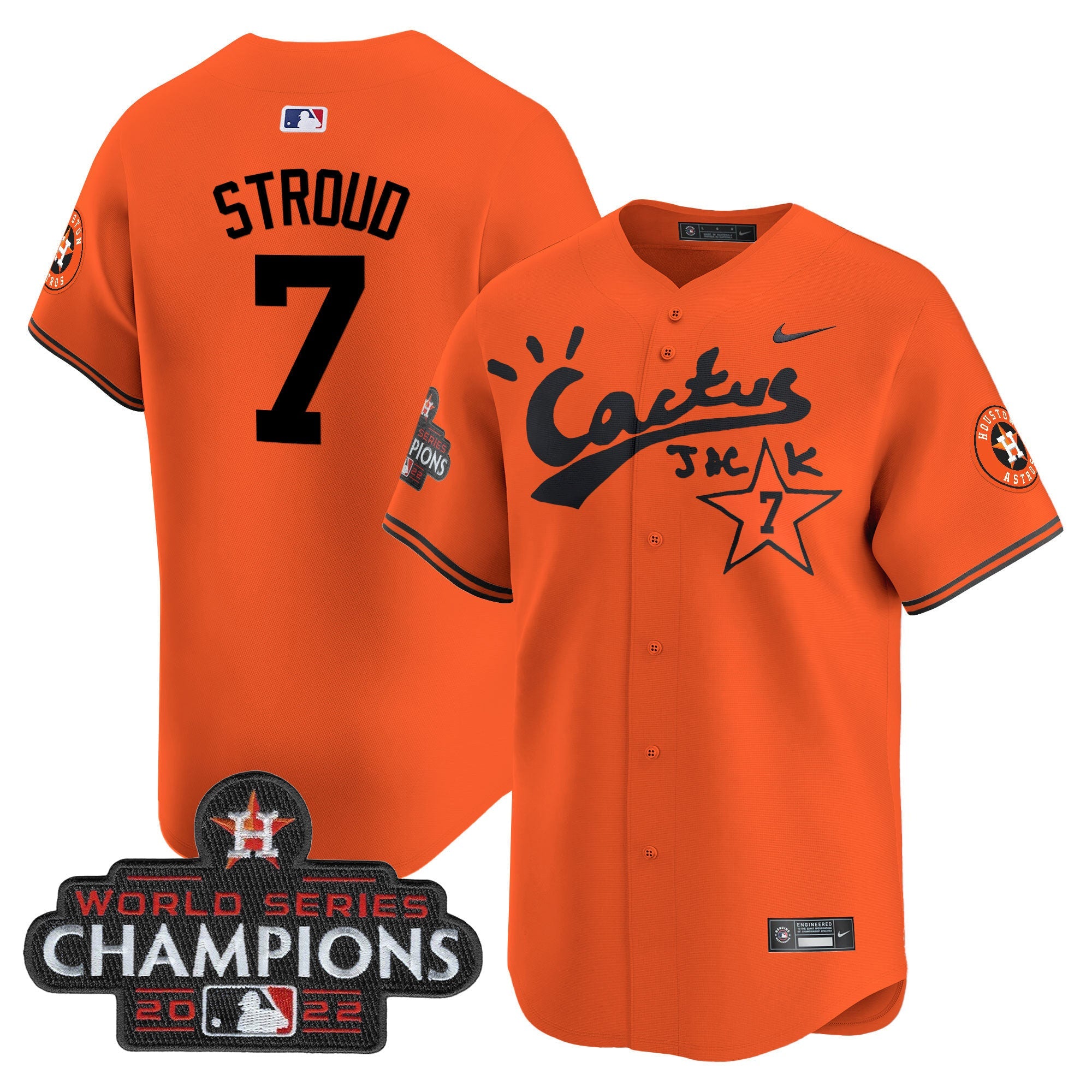 Men’s Houston Cactus Jack Champions Patch Vapor Premier Limited Jersey