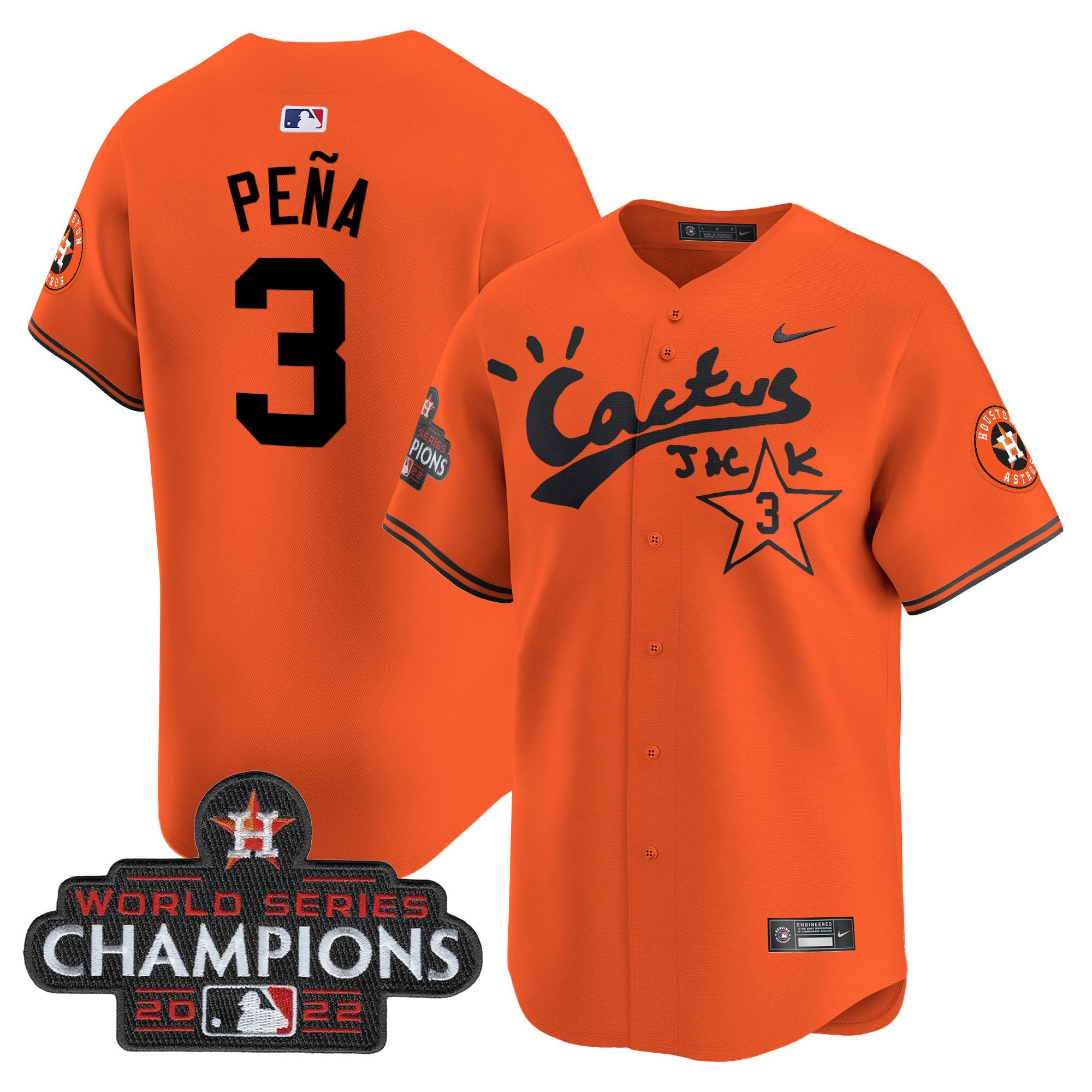 Men’s Houston Cactus Jack Champions Patch Vapor Premier Limited Jersey