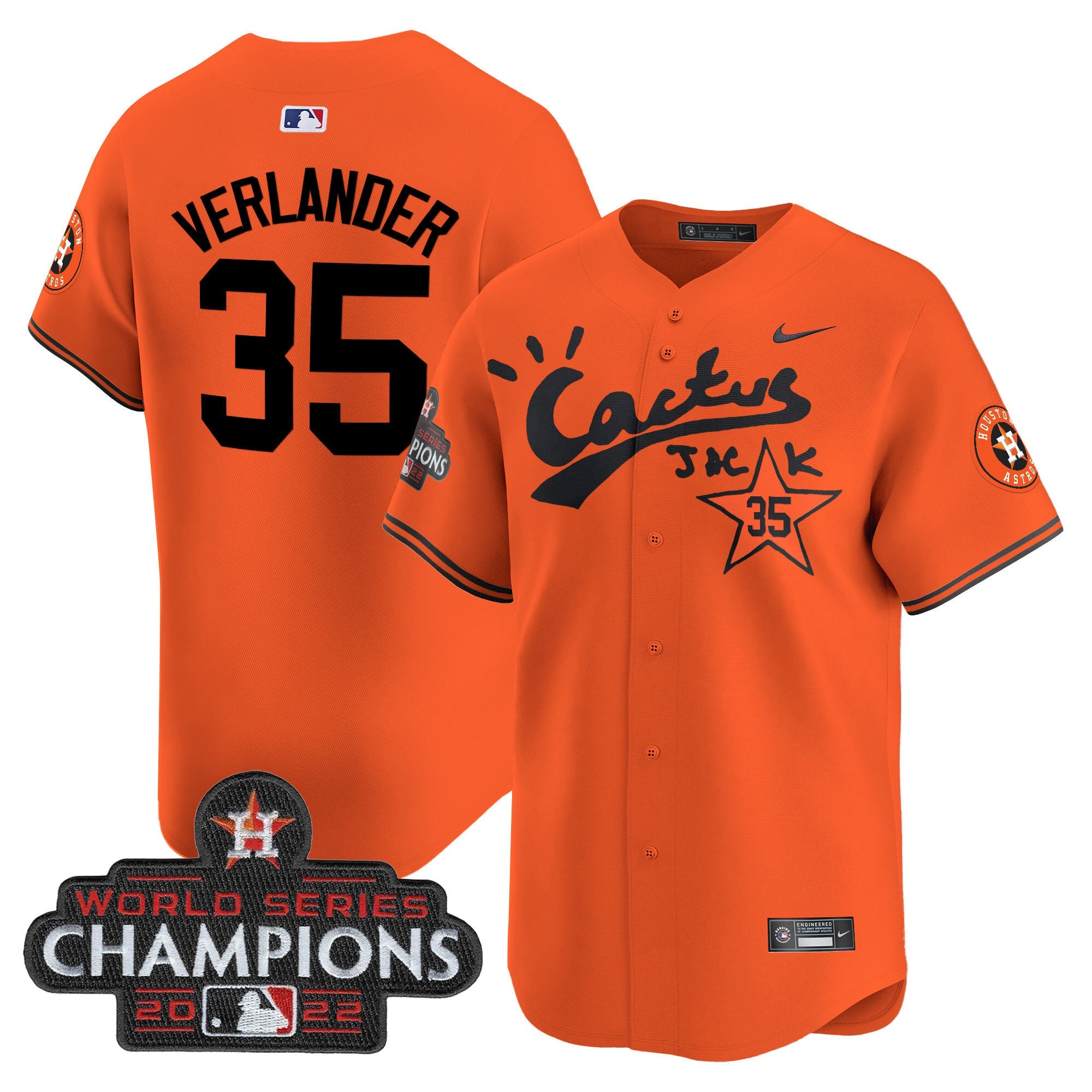 Men’s Houston Cactus Jack Champions Patch Vapor Premier Limited Jersey
