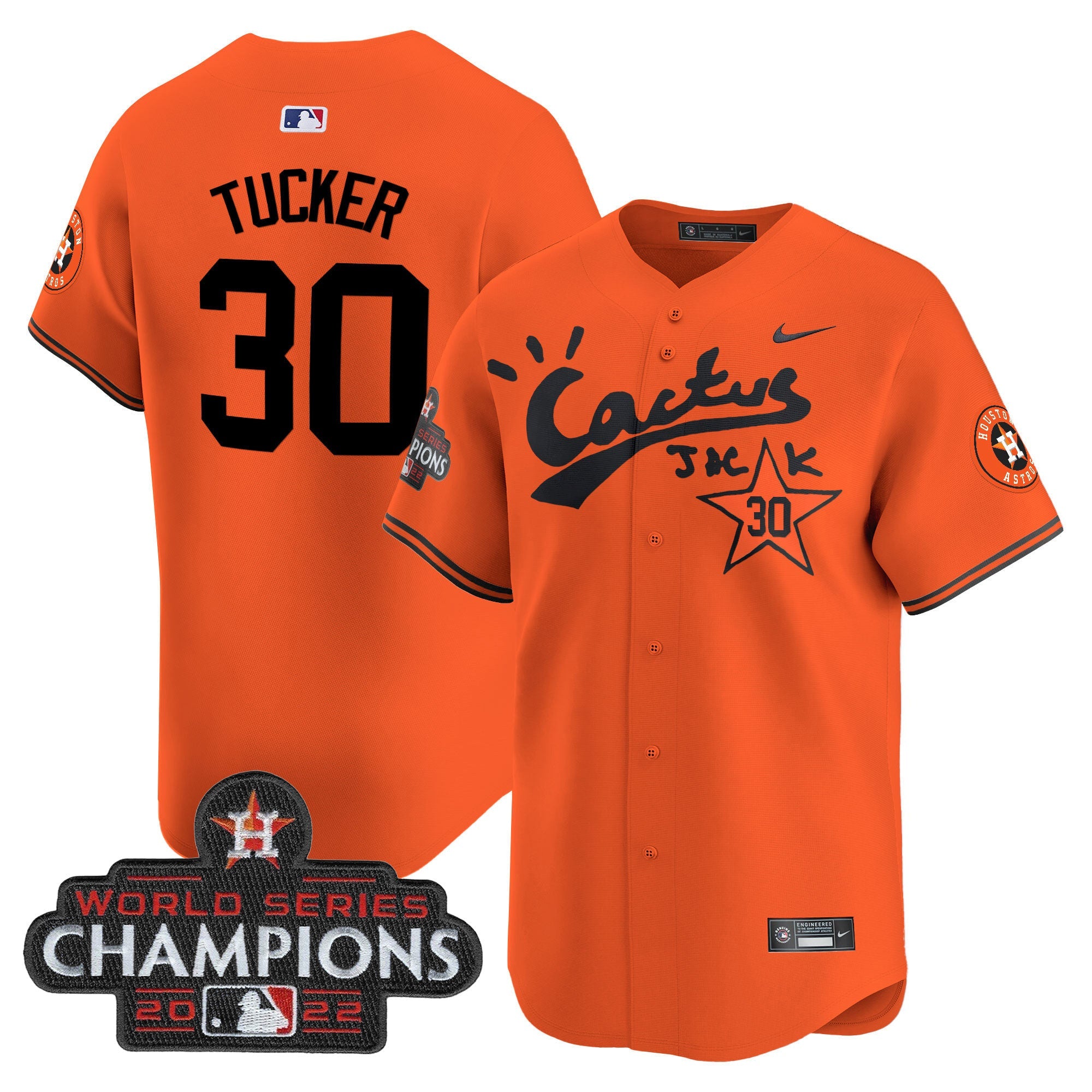 Men’s Houston Cactus Jack Champions Patch Vapor Premier Limited Jersey