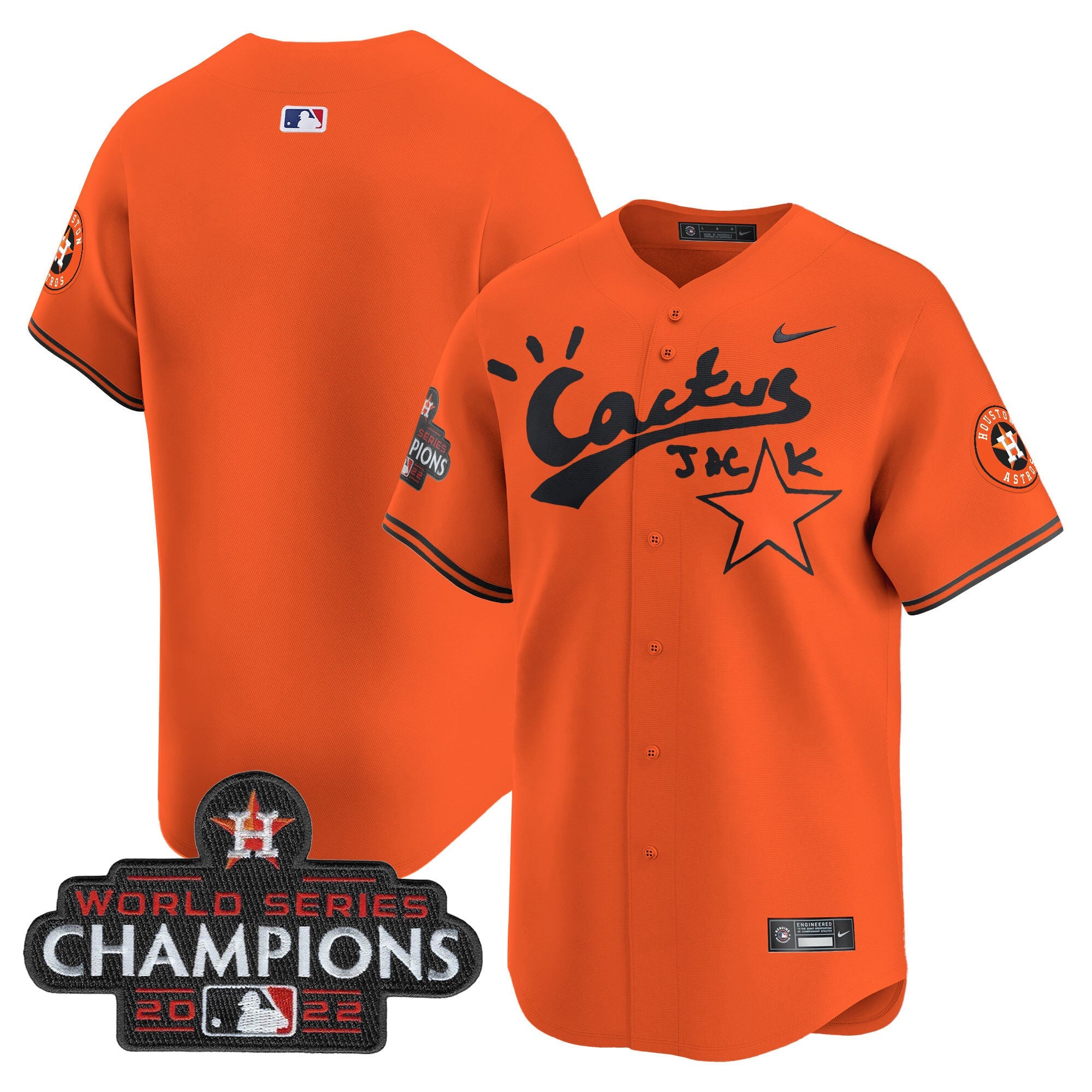 Men’s Houston Cactus Jack Champions Patch Vapor Premier Limited Jersey
