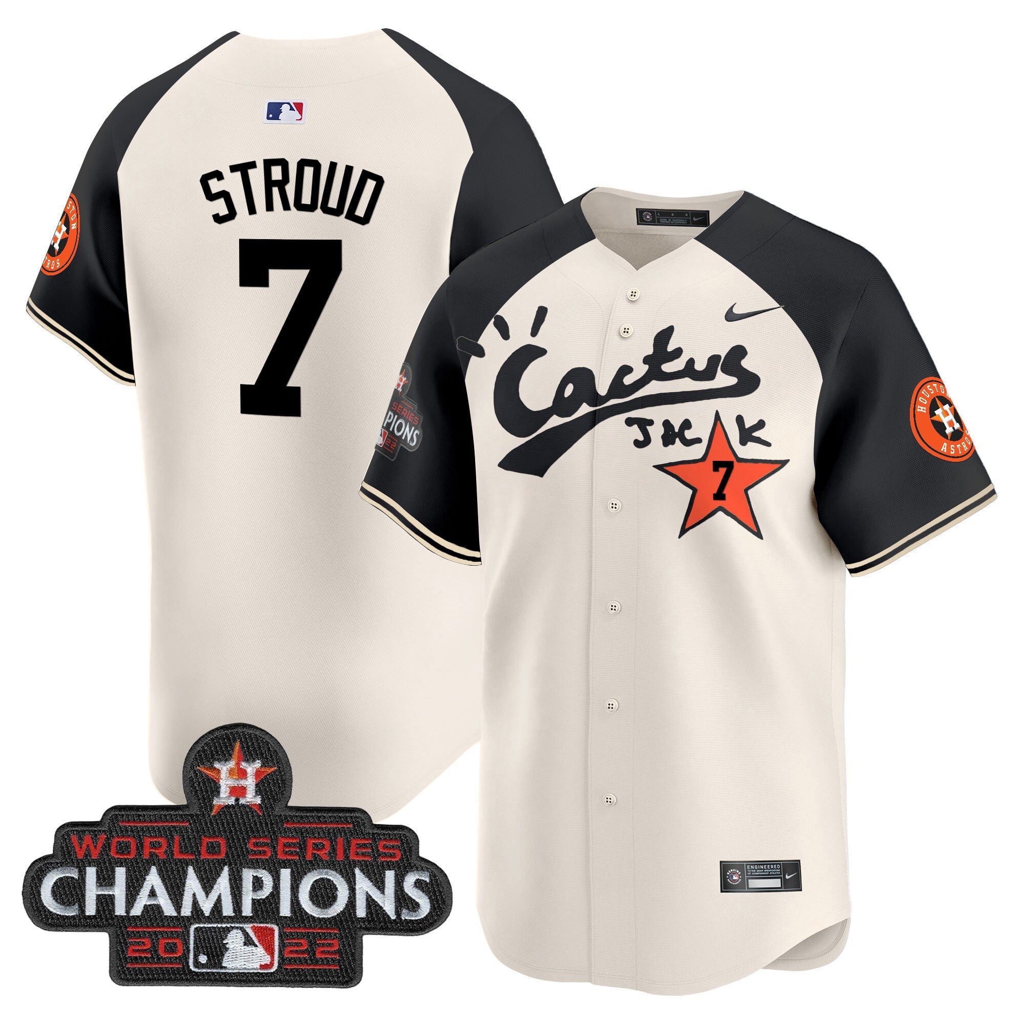 Men’s Houston Cactus Jack Champions Patch Vapor Premier Limited Jersey