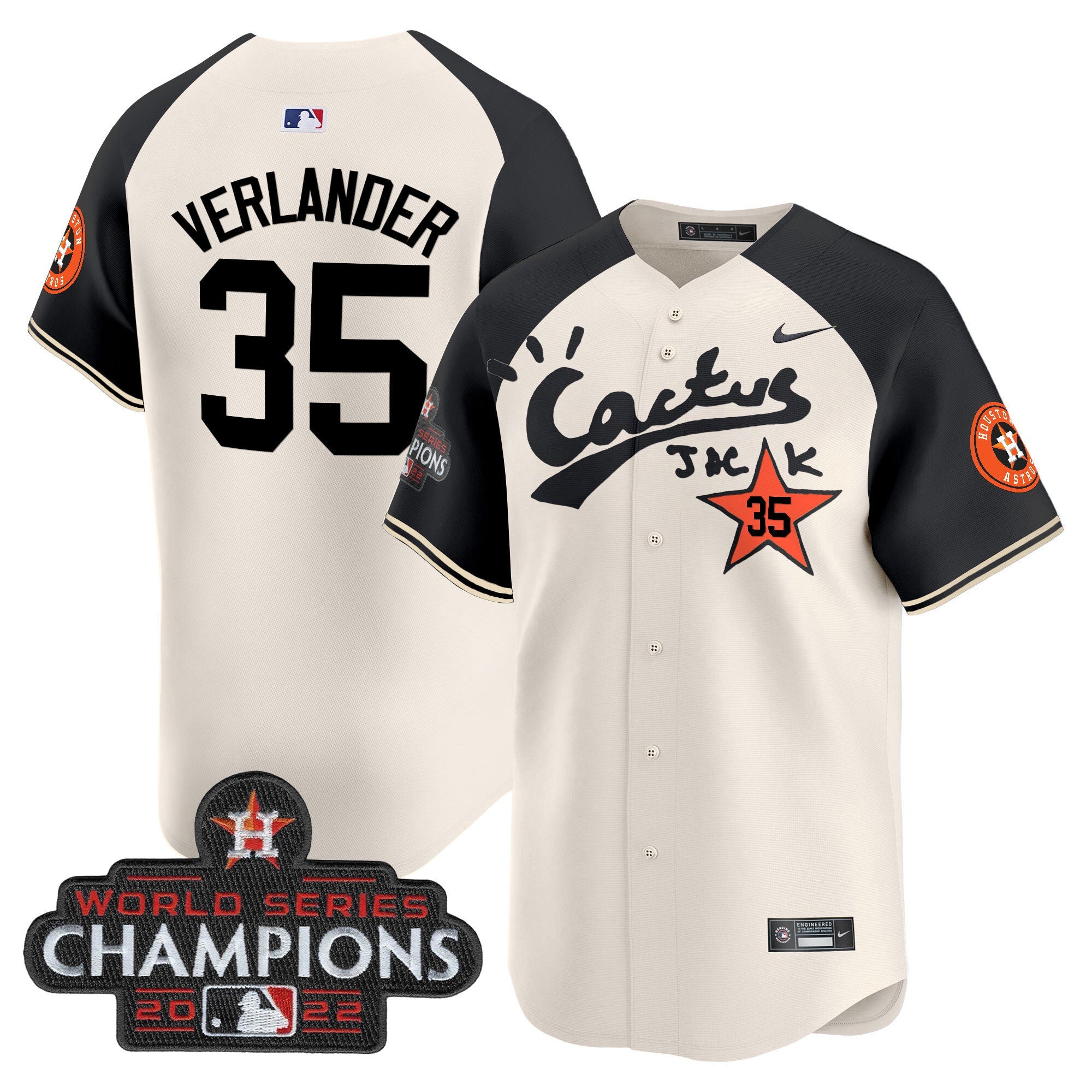 Men’s Houston Cactus Jack Champions Patch Vapor Premier Limited Jersey