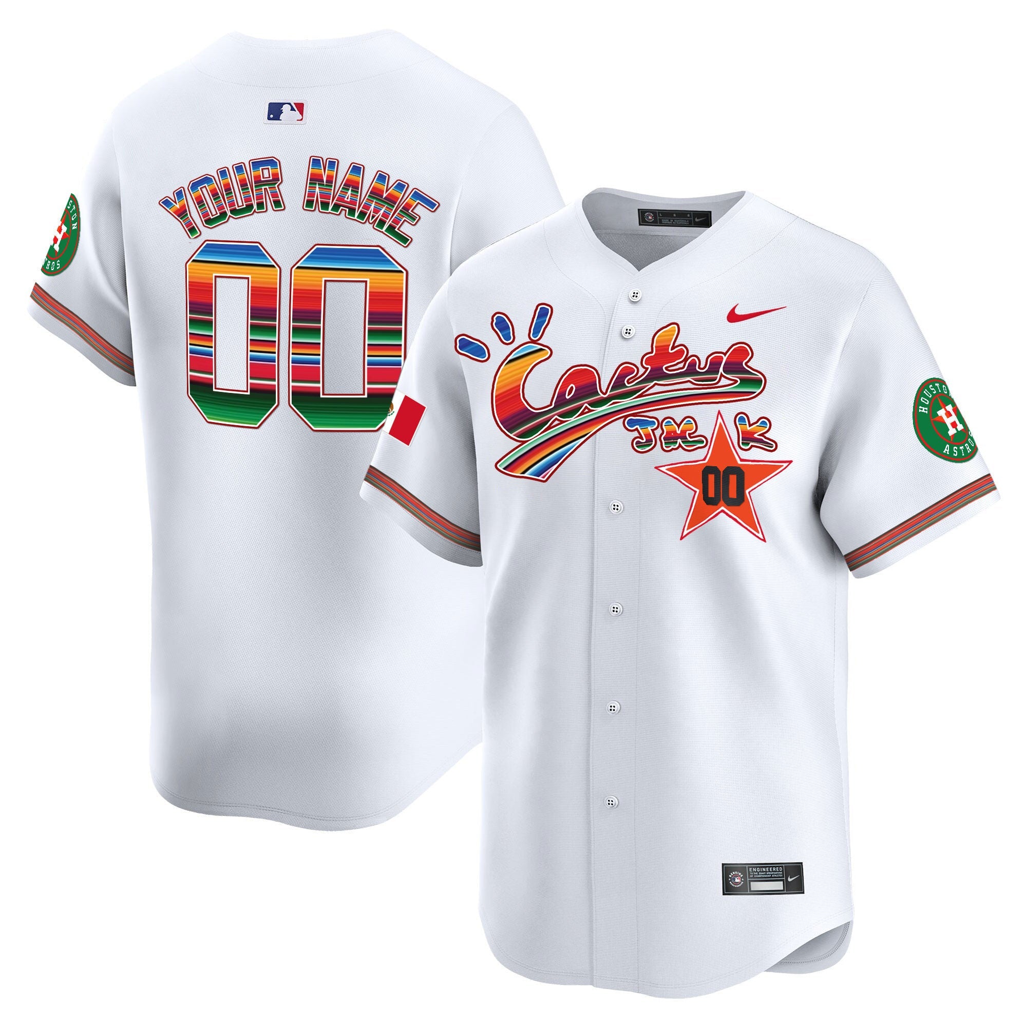 Houston Mexico Cactus Jack Vapor Premier Limited Custom Jersey