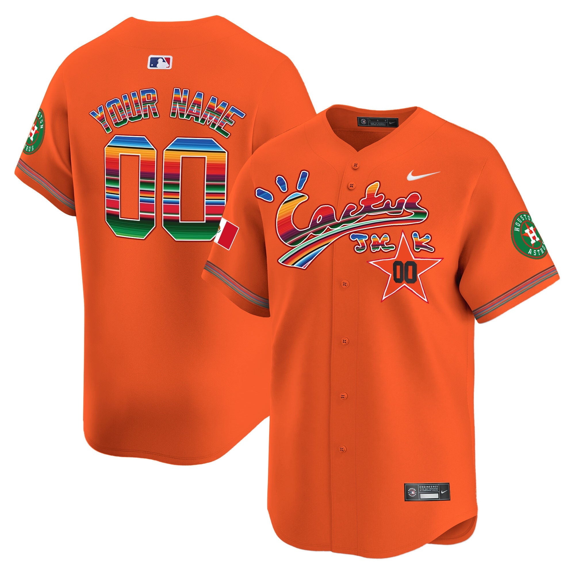 Houston Mexico Cactus Jack Vapor Premier Limited Custom Jersey