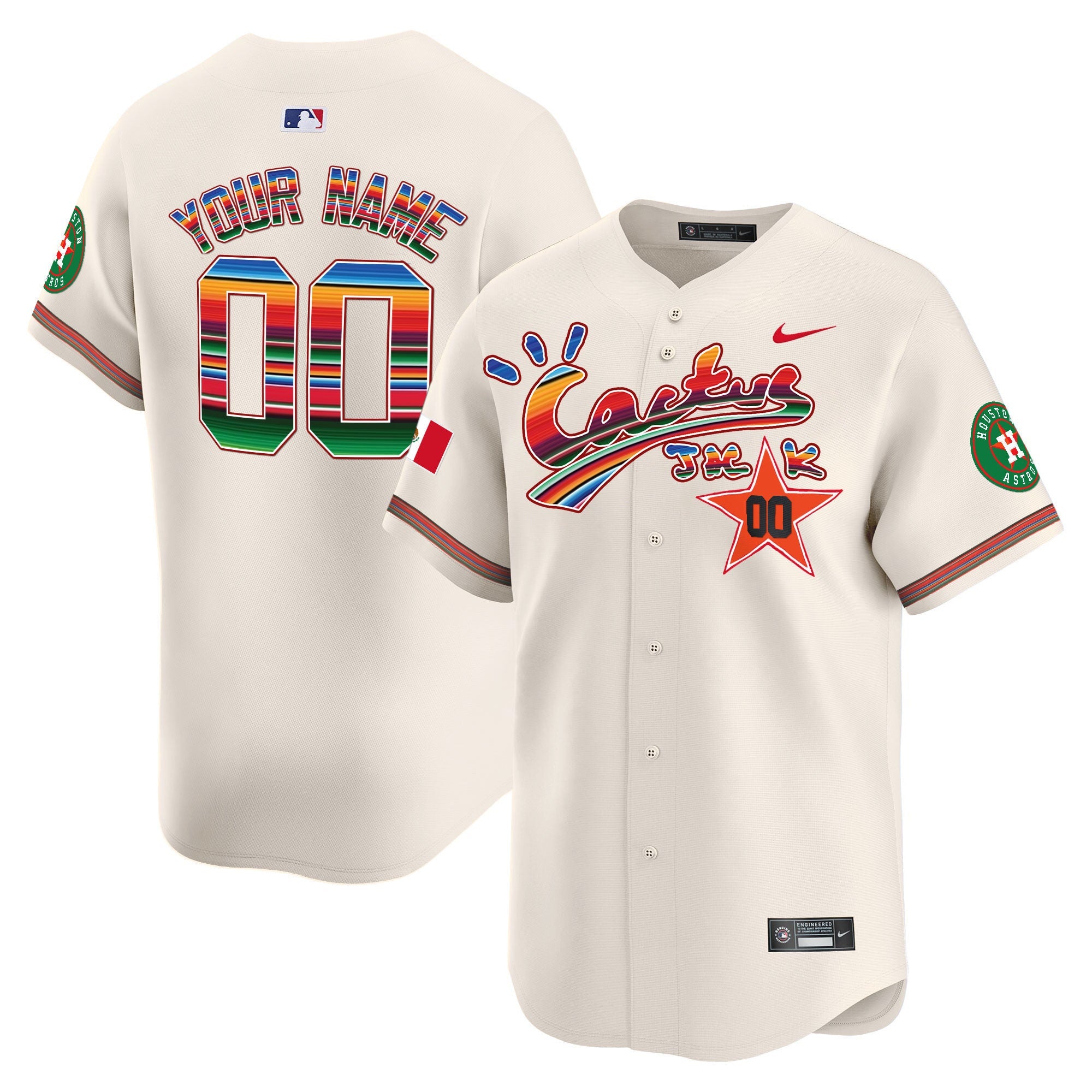 Houston Mexico Cactus Jack Vapor Premier Limited Custom Jersey