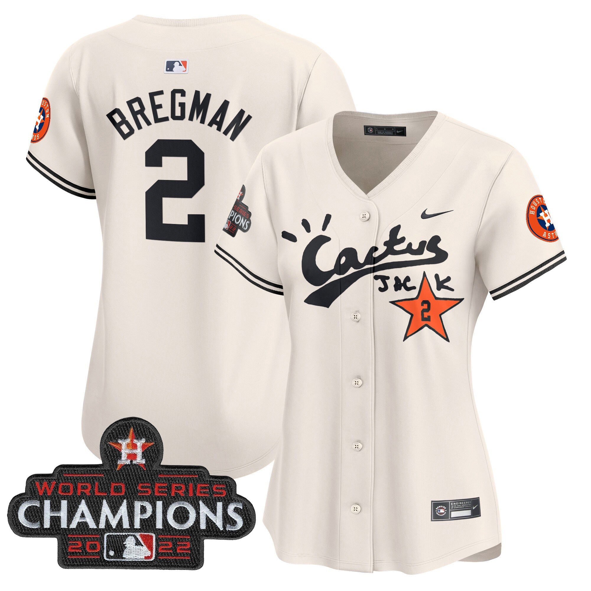 Women’s Houston Cactus Jack Champions Patch Vapor Premier Limited Jersey