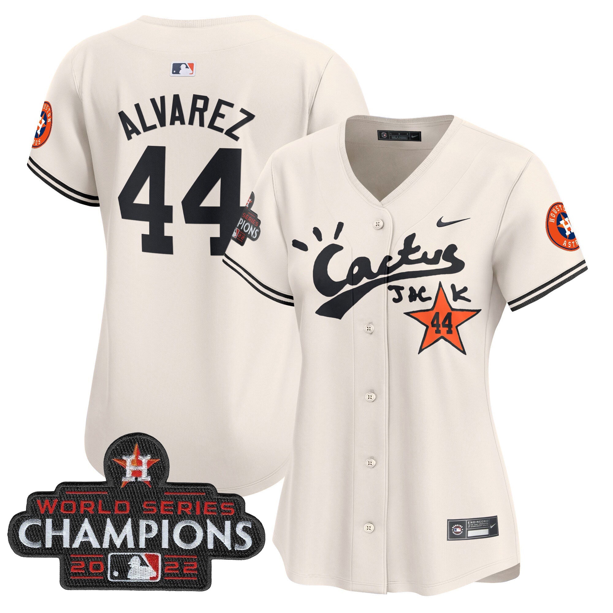 Women’s Houston Cactus Jack Champions Patch Vapor Premier Limited Jersey