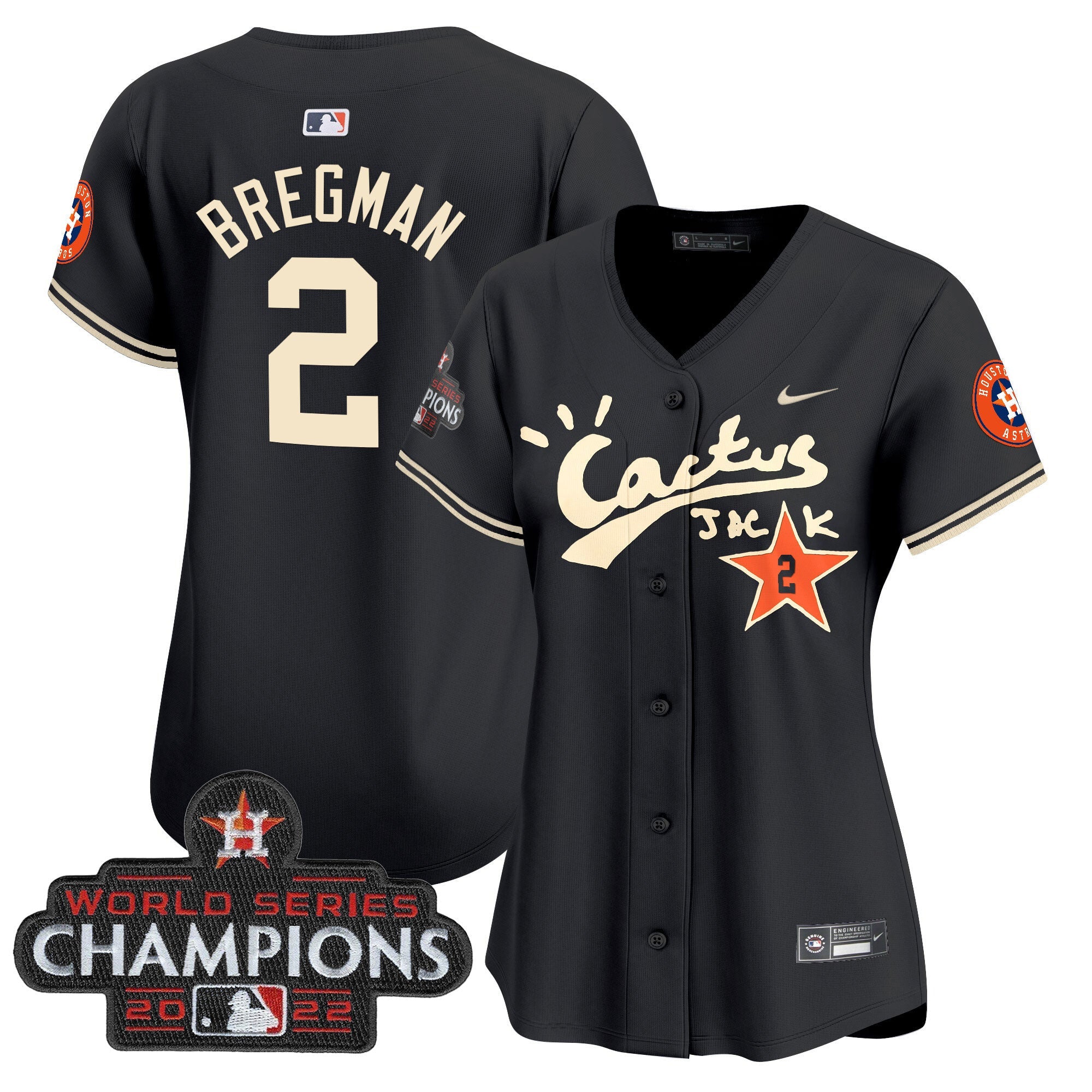 Women’s Houston Cactus Jack Champions Patch Vapor Premier Limited Jersey