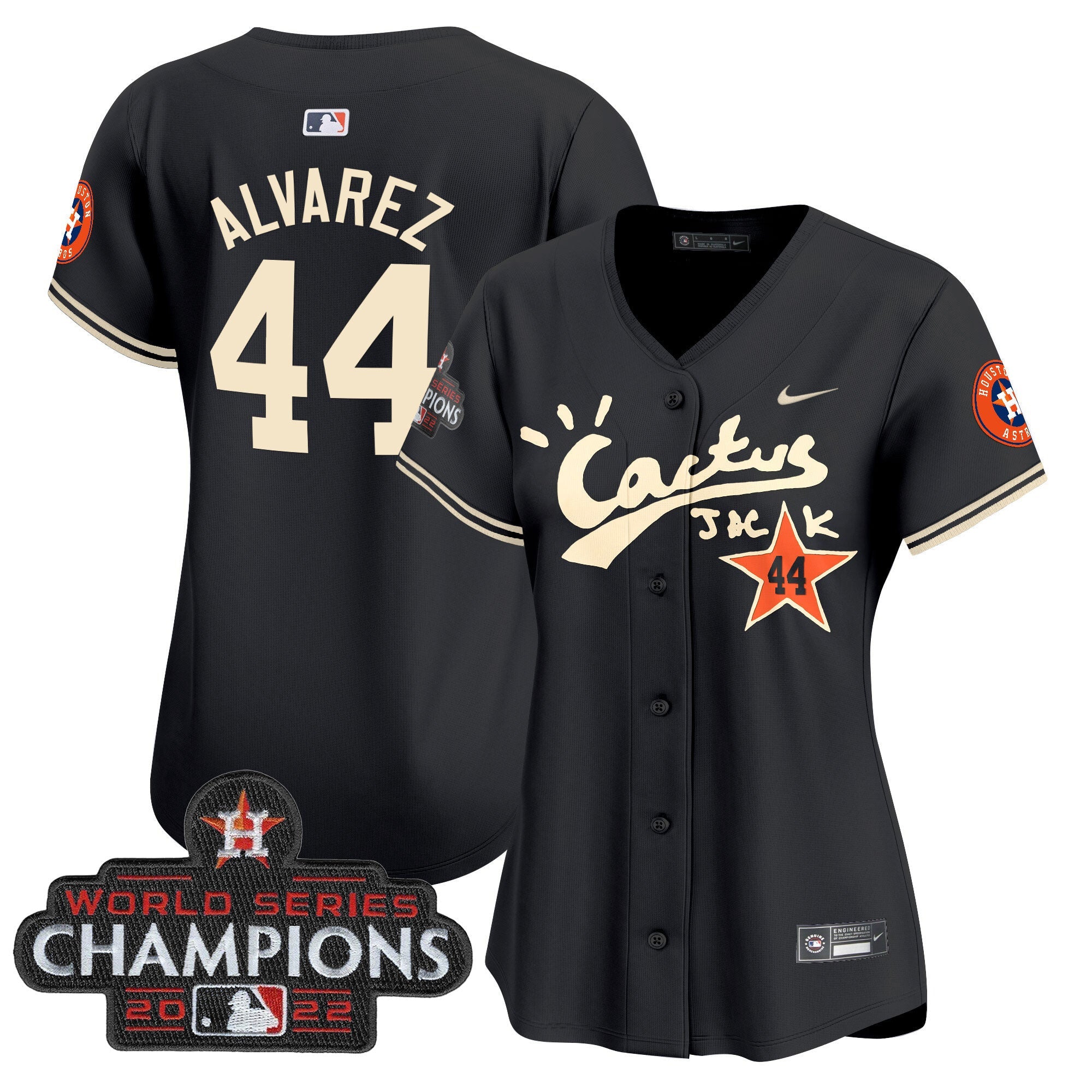 Women’s Houston Cactus Jack Champions Patch Vapor Premier Limited Jersey