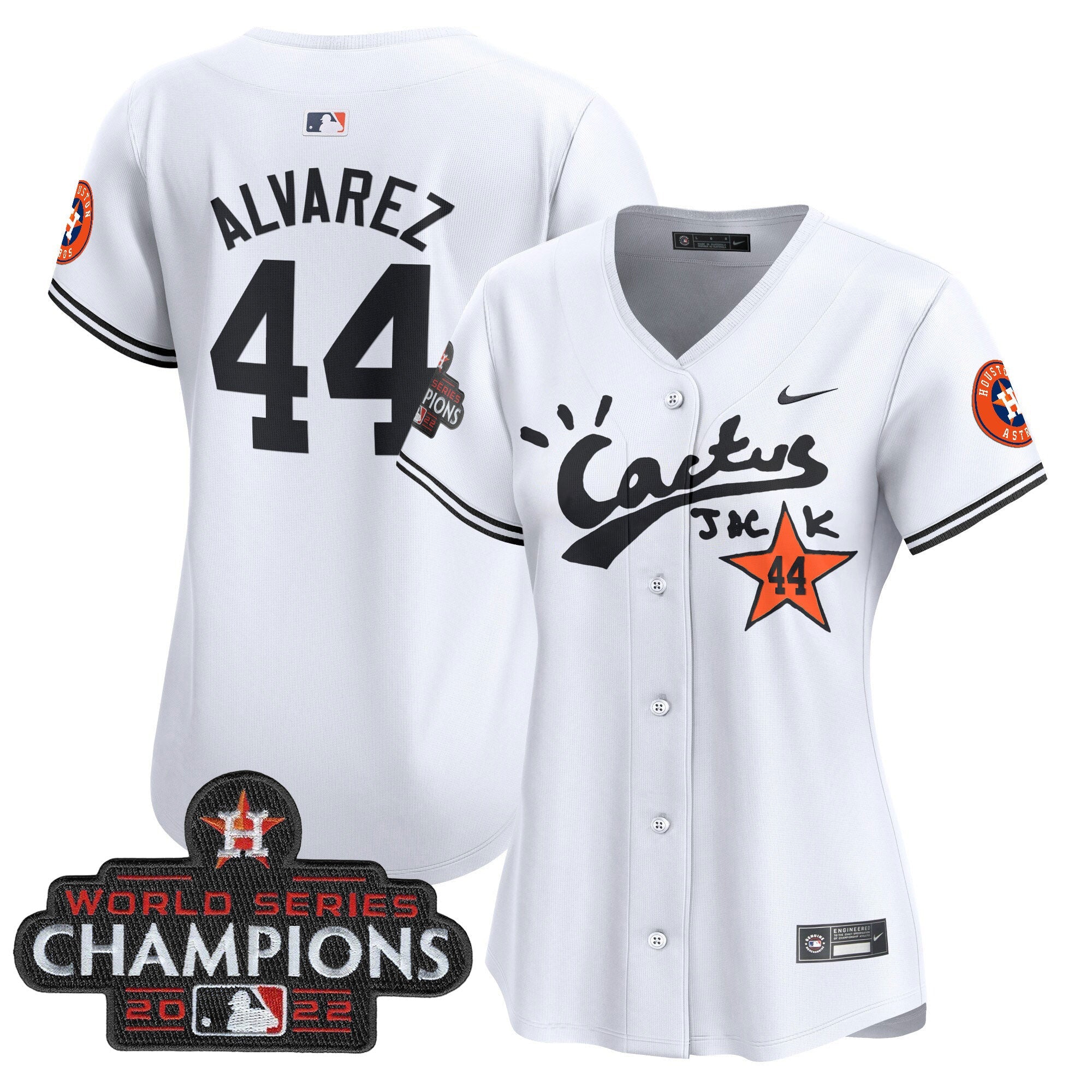 Women’s Houston Cactus Jack Champions Patch Vapor Premier Limited Jersey
