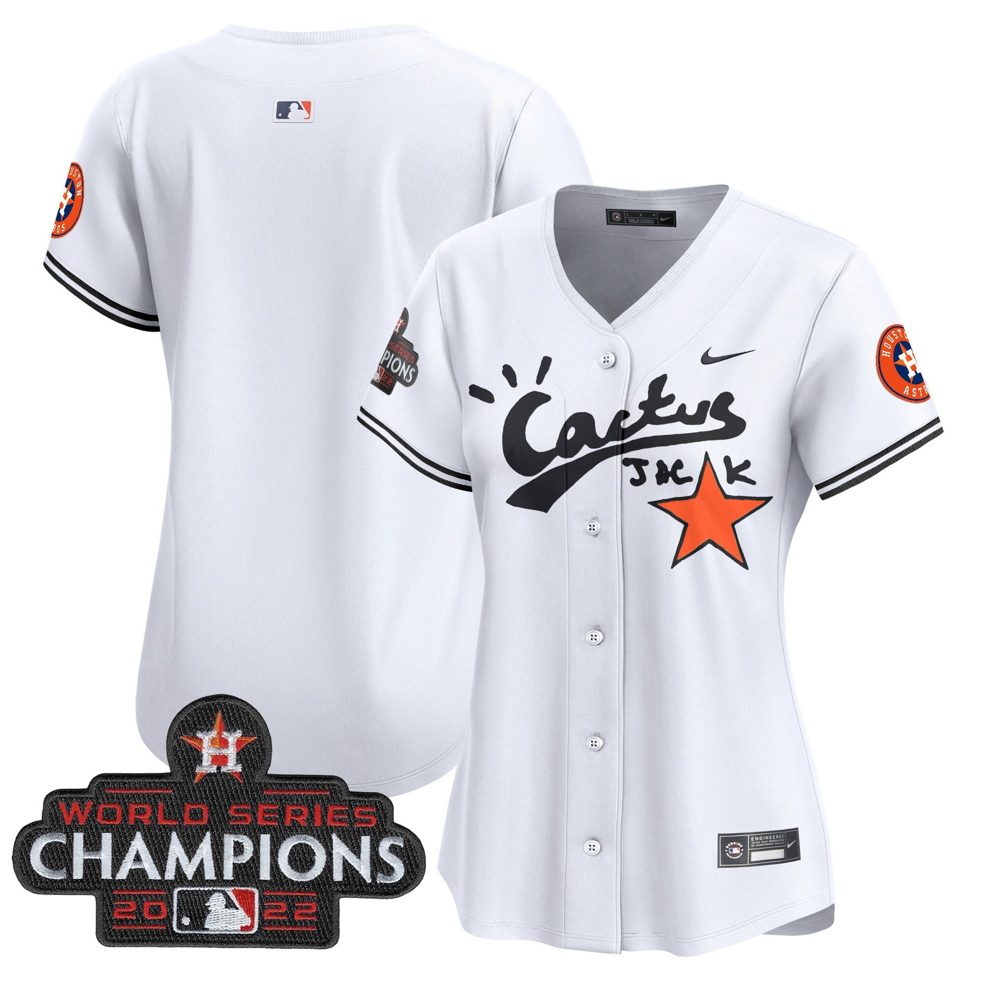Women’s Houston Cactus Jack Champions Patch Vapor Premier Limited Jersey