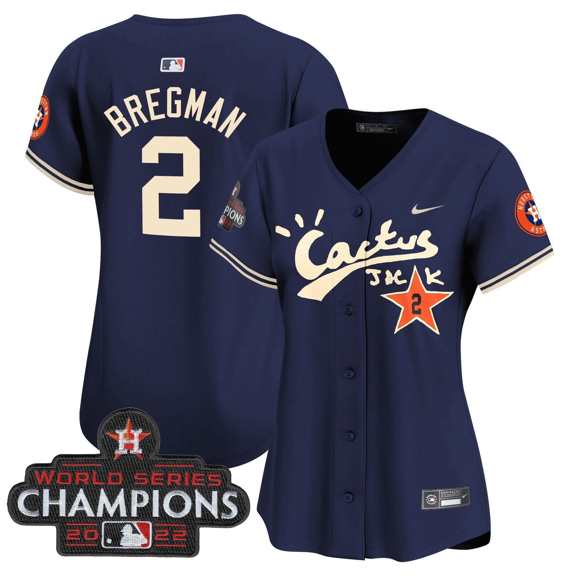 Women’s Houston Cactus Jack Champions Patch Vapor Premier Limited Jersey