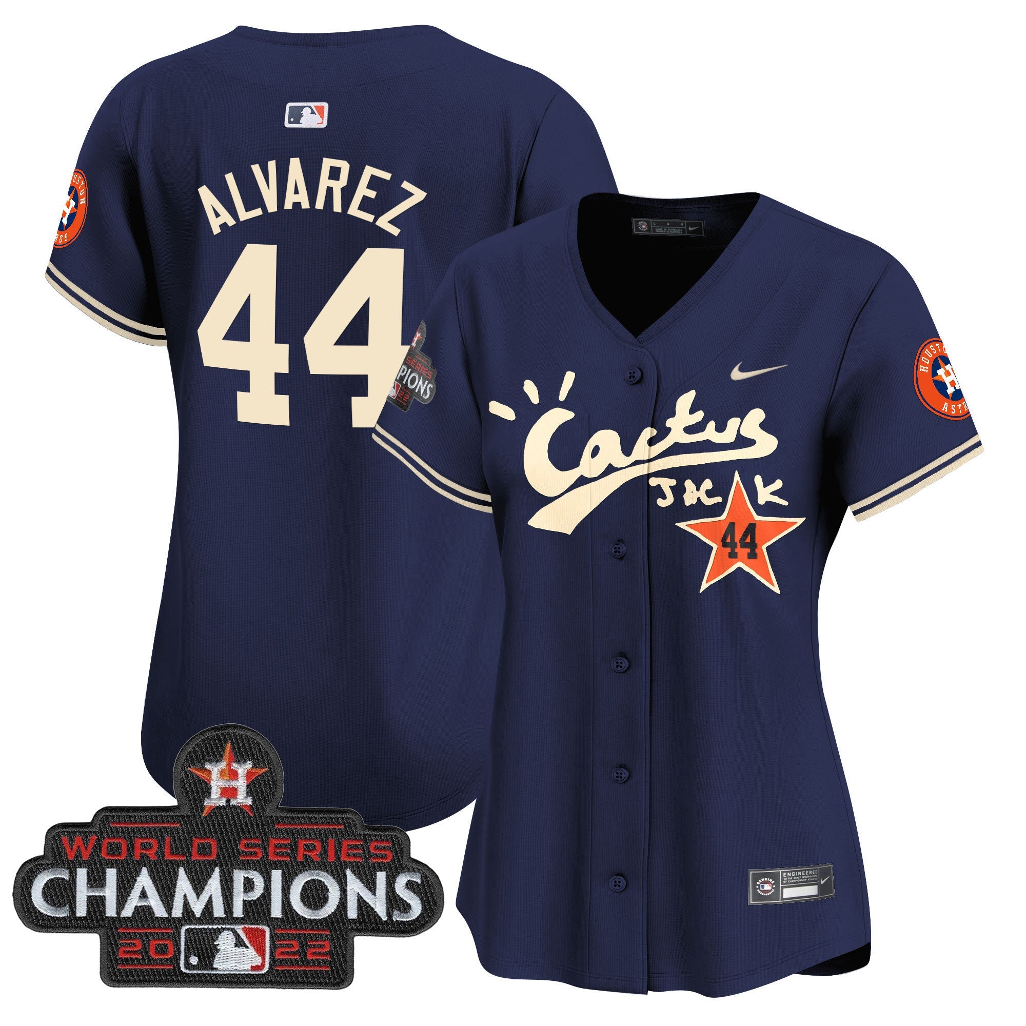 Women’s Houston Cactus Jack Champions Patch Vapor Premier Limited Jersey