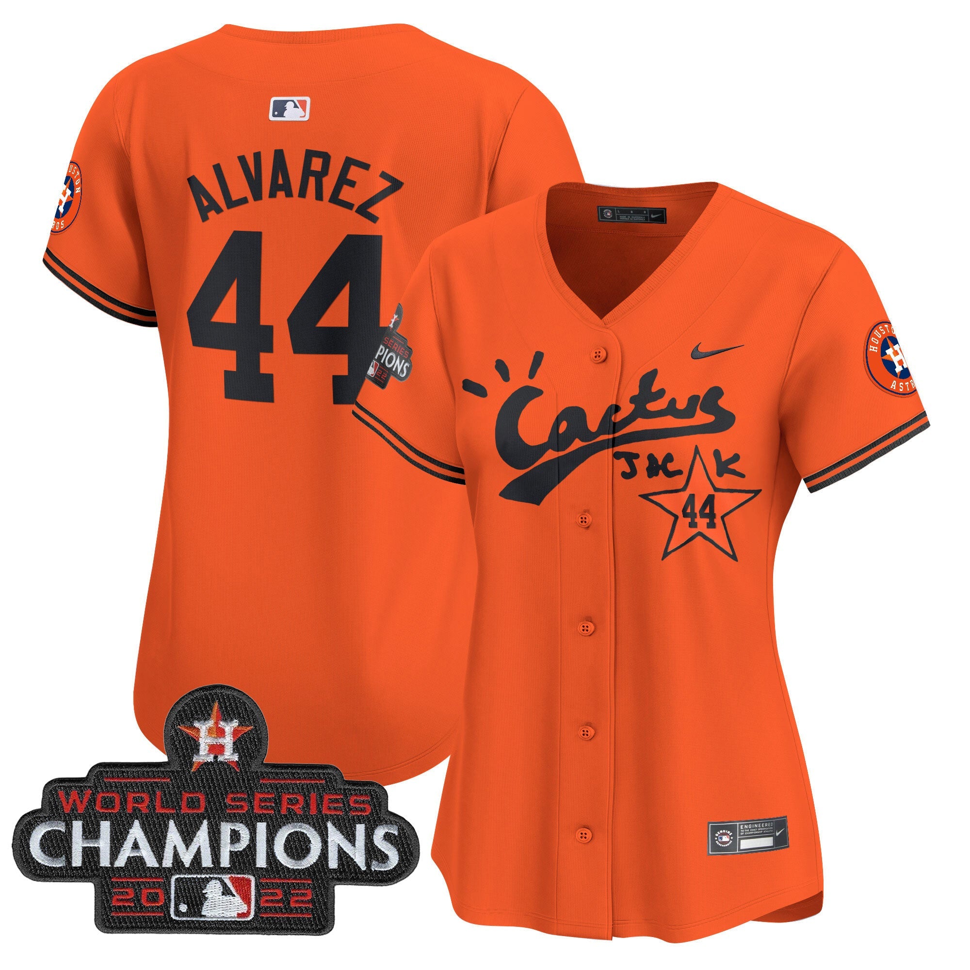 Women’s Houston Cactus Jack Champions Patch Vapor Premier Limited Jersey