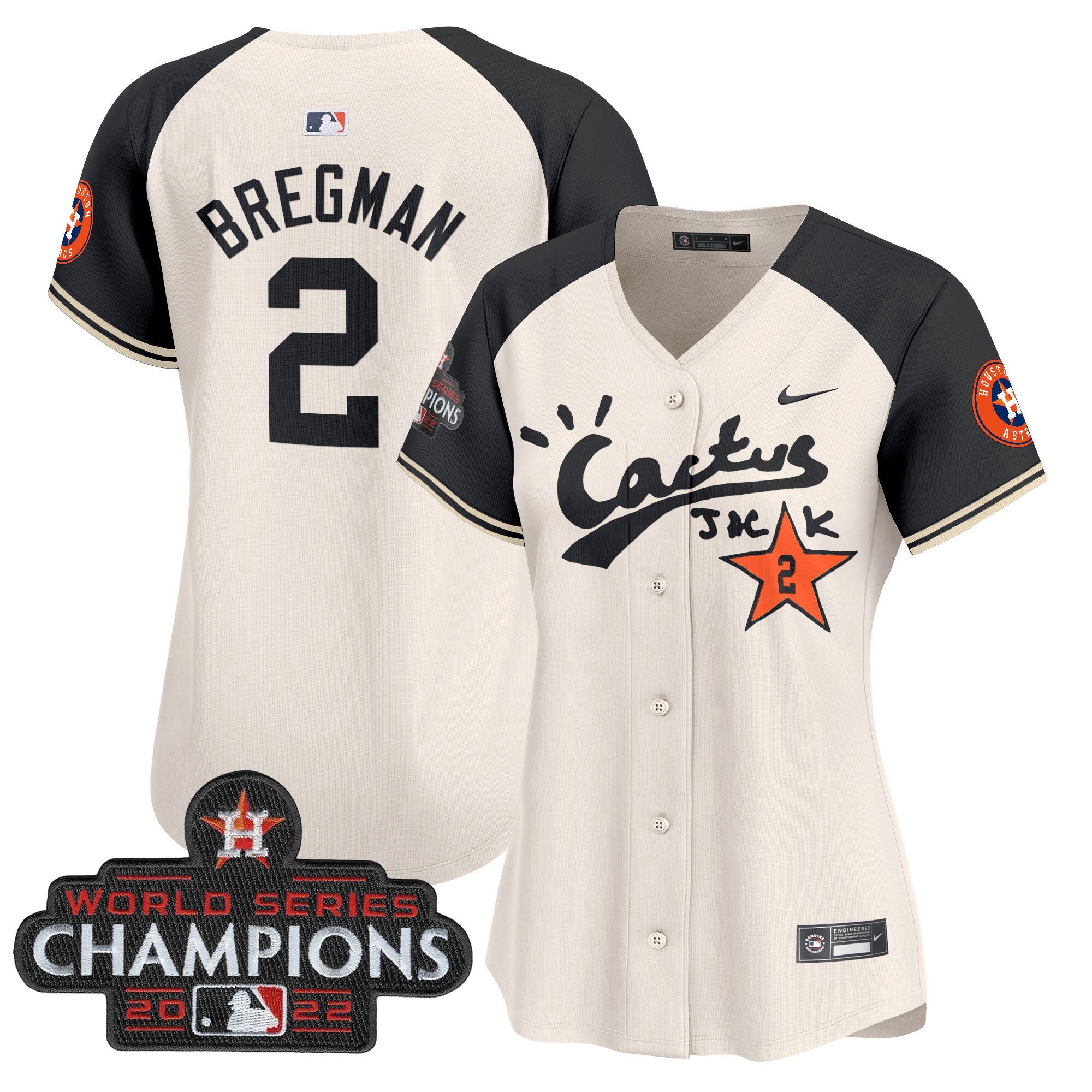 Women’s Houston Cactus Jack Champions Patch Vapor Premier Limited Jersey