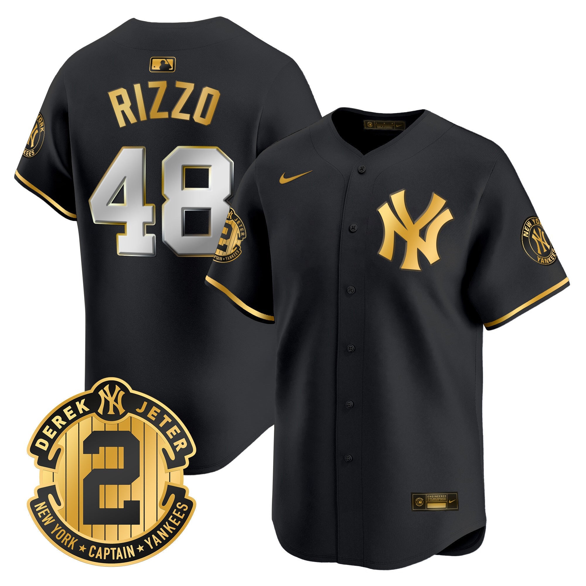 Men’s Derek Jeter Patch Vapor Premier Limited Jersey
