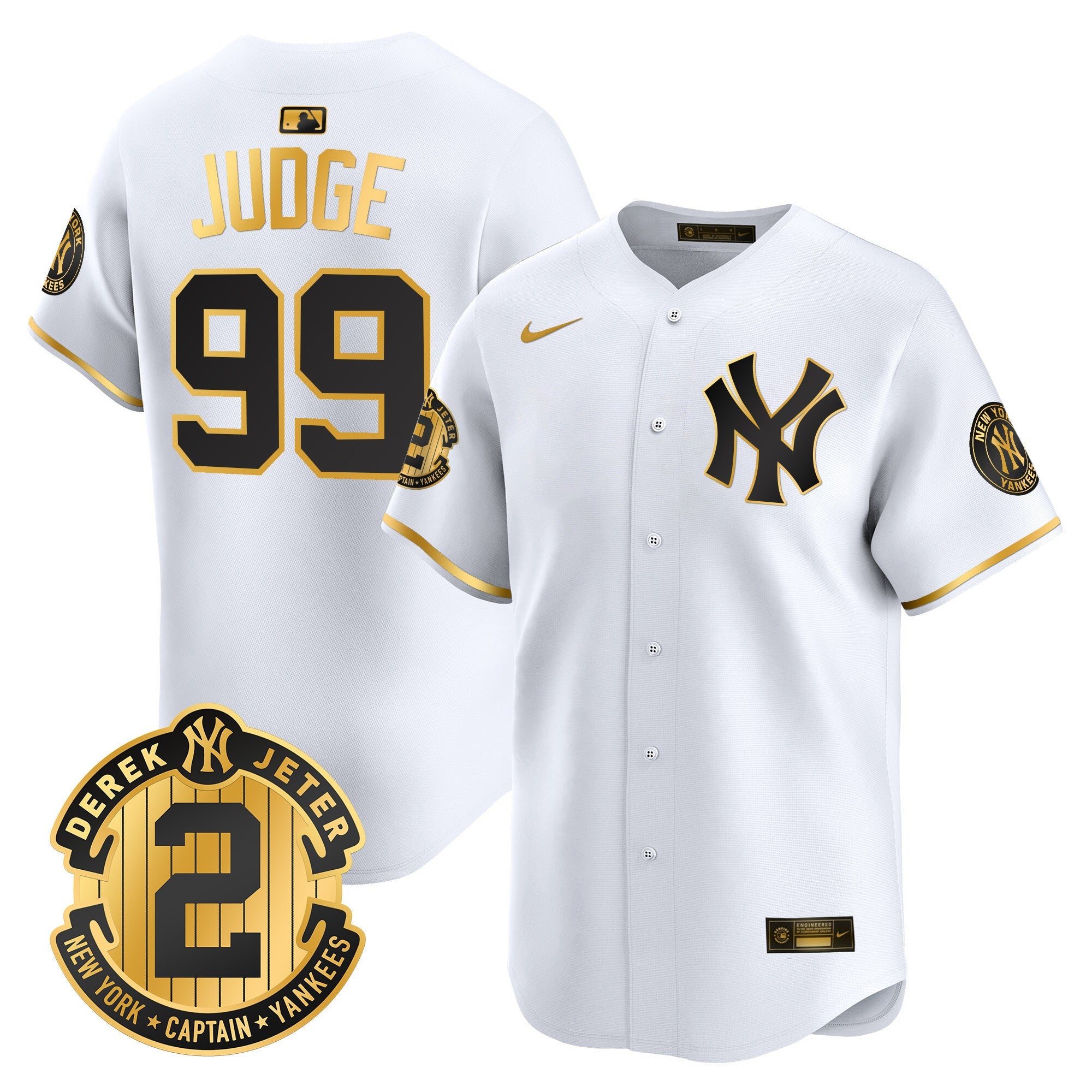 Men’s Derek Jeter Patch Vapor Premier Limited Jersey
