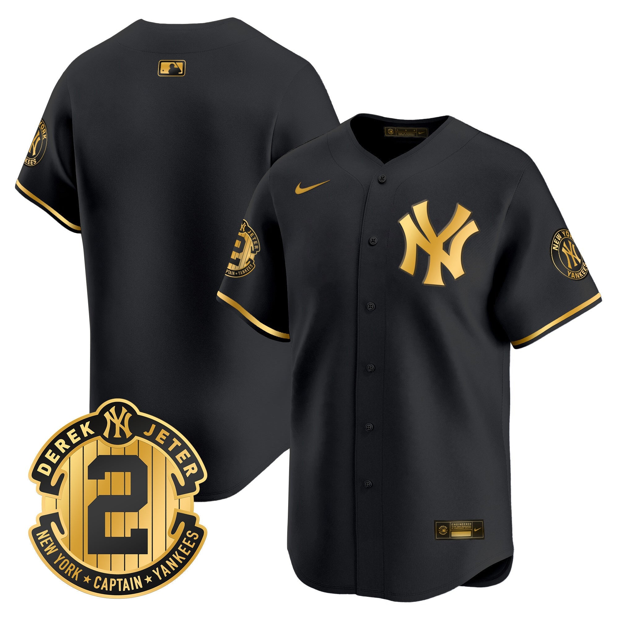 Men’s Derek Jeter Patch Vapor Premier Limited Jersey