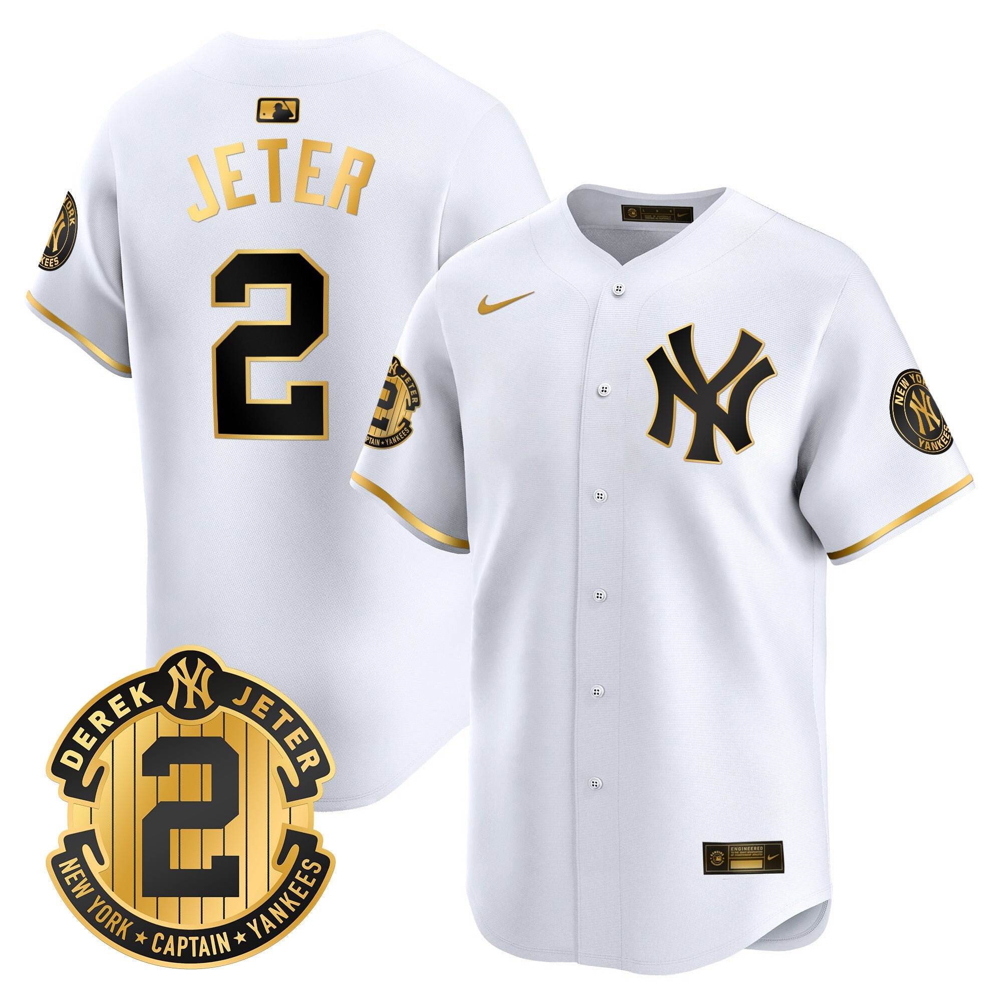 Men’s Derek Jeter Patch Vapor Premier Limited Jersey