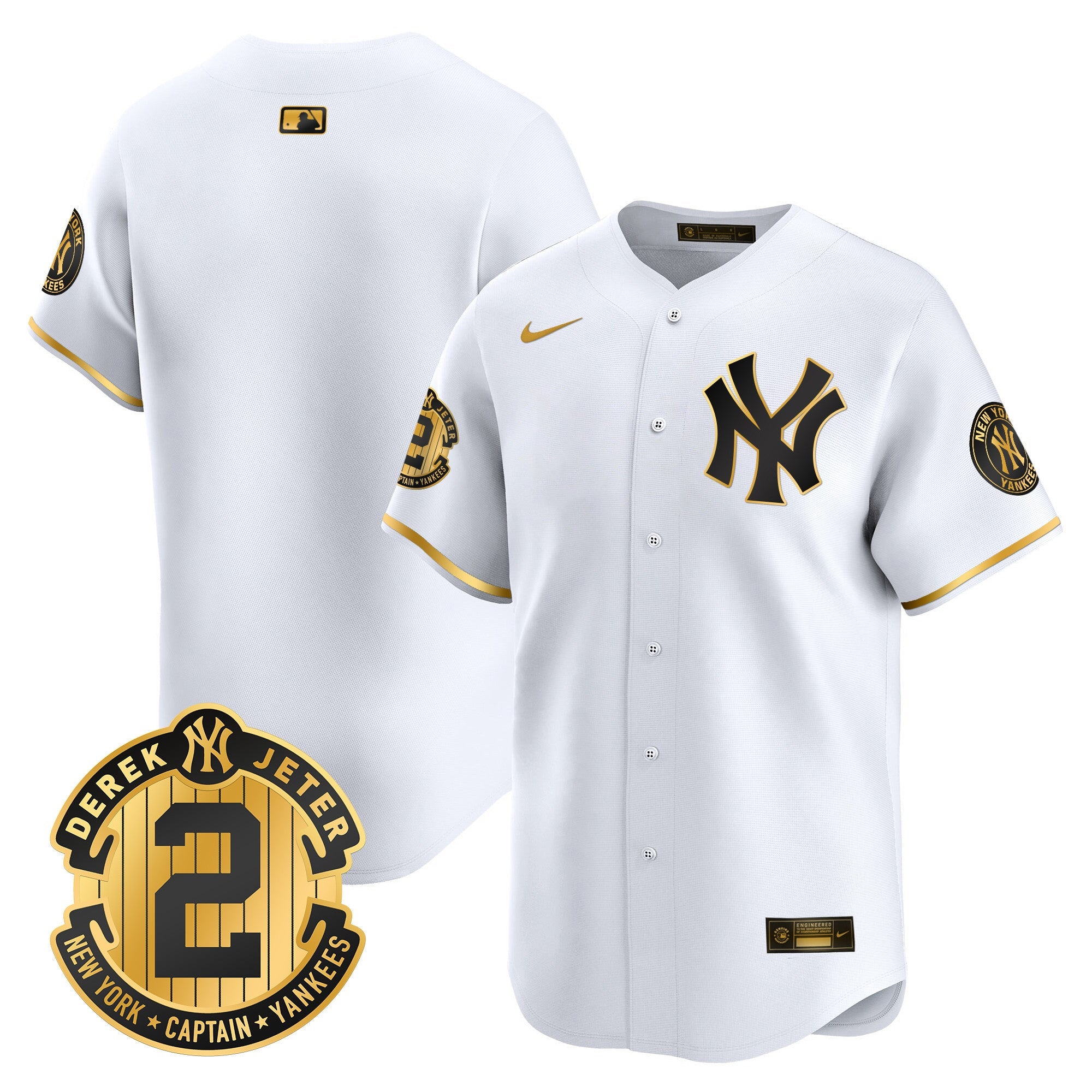 Men’s Derek Jeter Patch Vapor Premier Limited Jersey