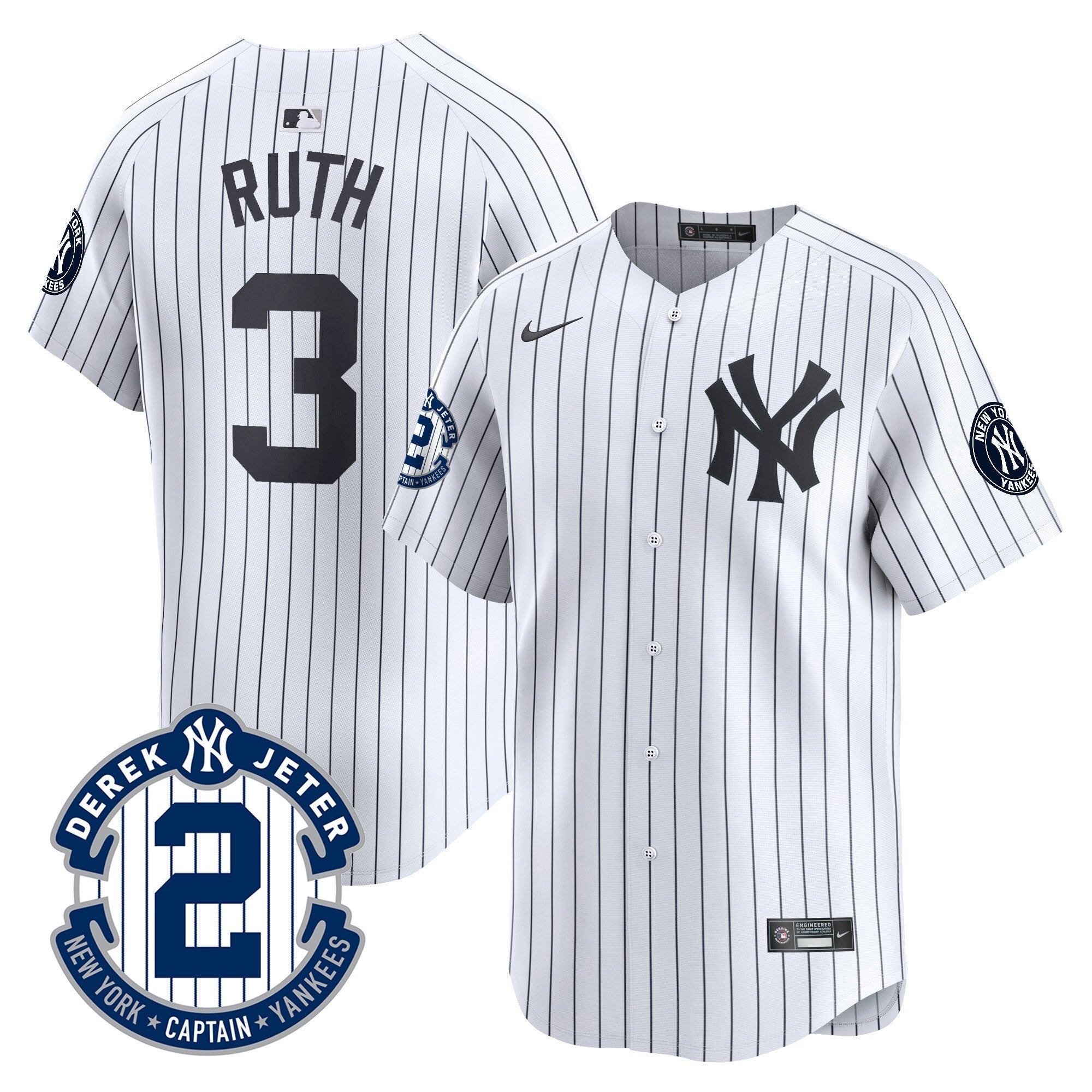 Men’s Derek Jeter Patch Vapor Premier Limited Jersey